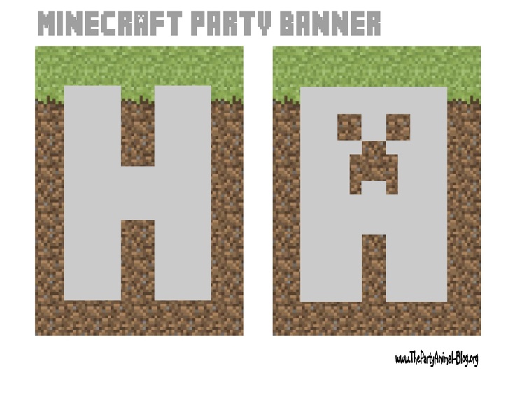 Minecraft Happy Birthday Sign