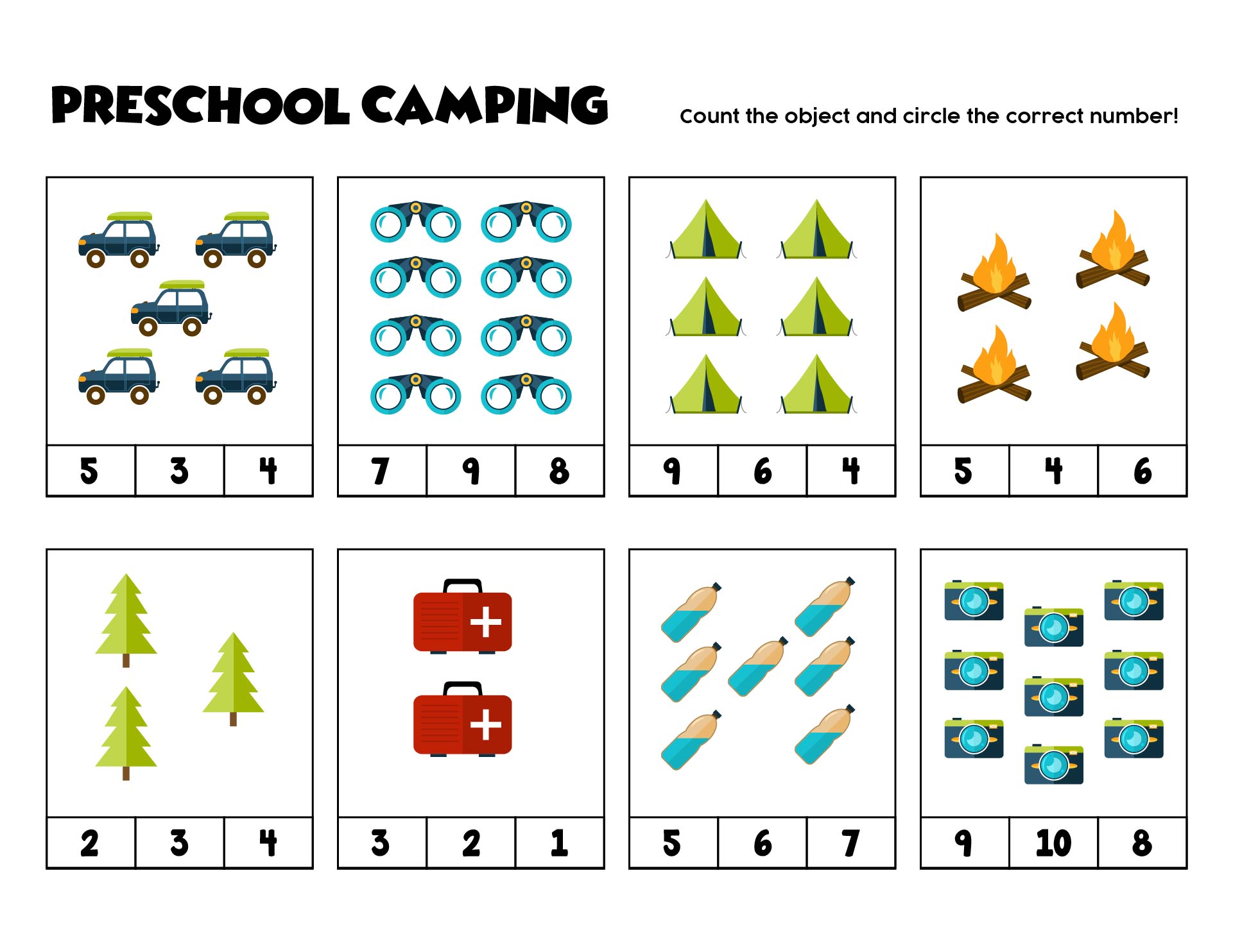 Preschool Printables Camping Theme