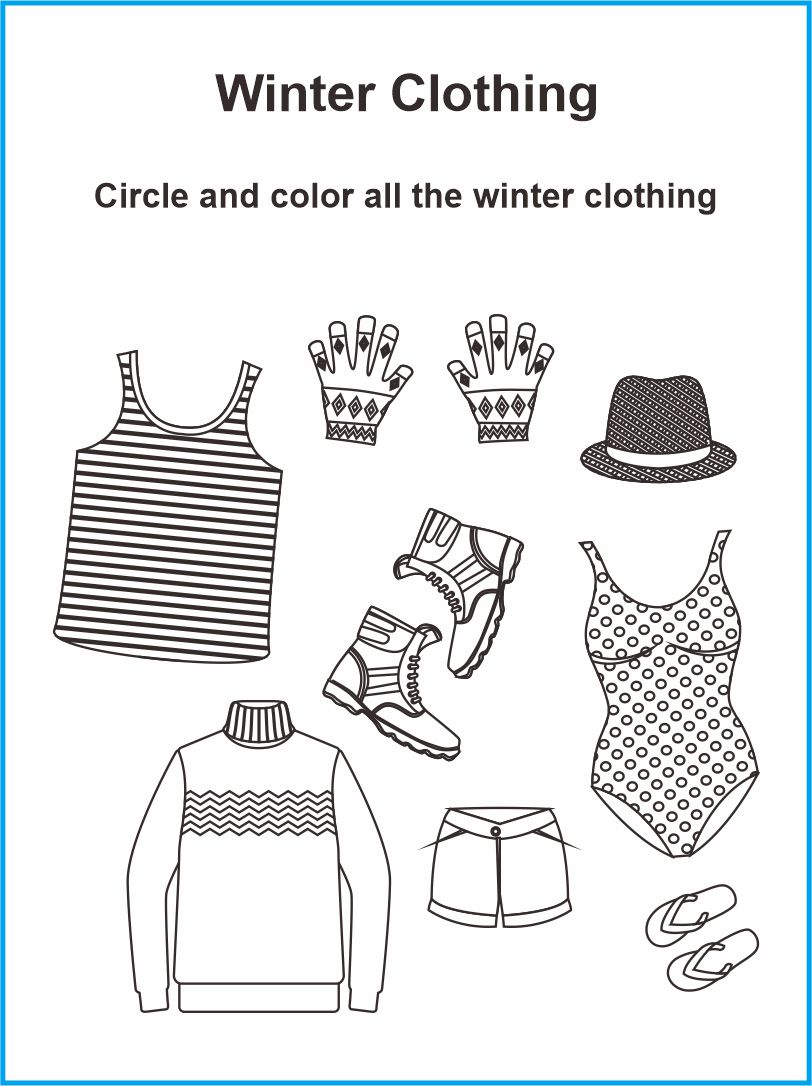 7 Best Images of Clothing Printable Worksheets For Preschoolers ...
