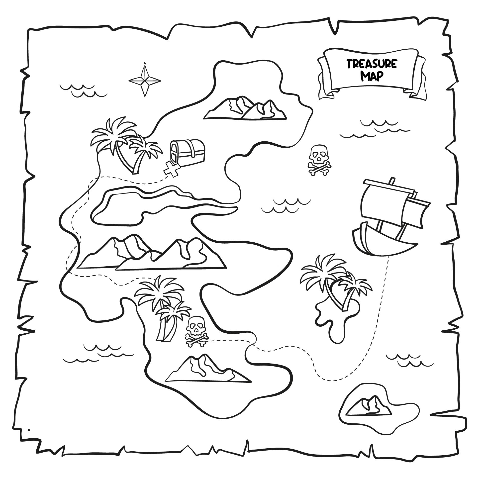 7 Best Images of Printable Pirate Map Template - Printable Pirate ...