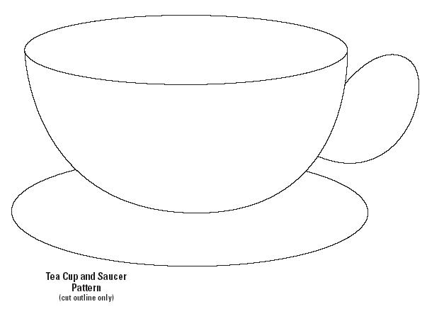 Tea Cup and Saucer Template