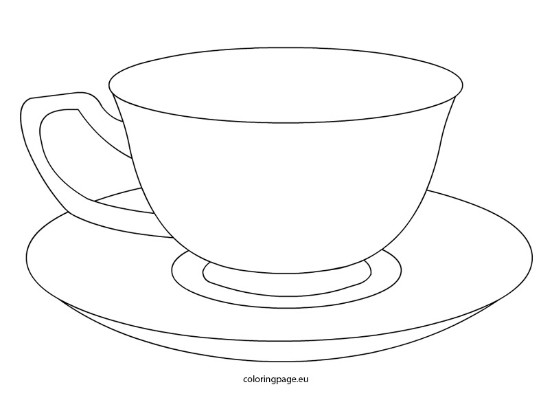 Tea Cup Coloring Pages Printable