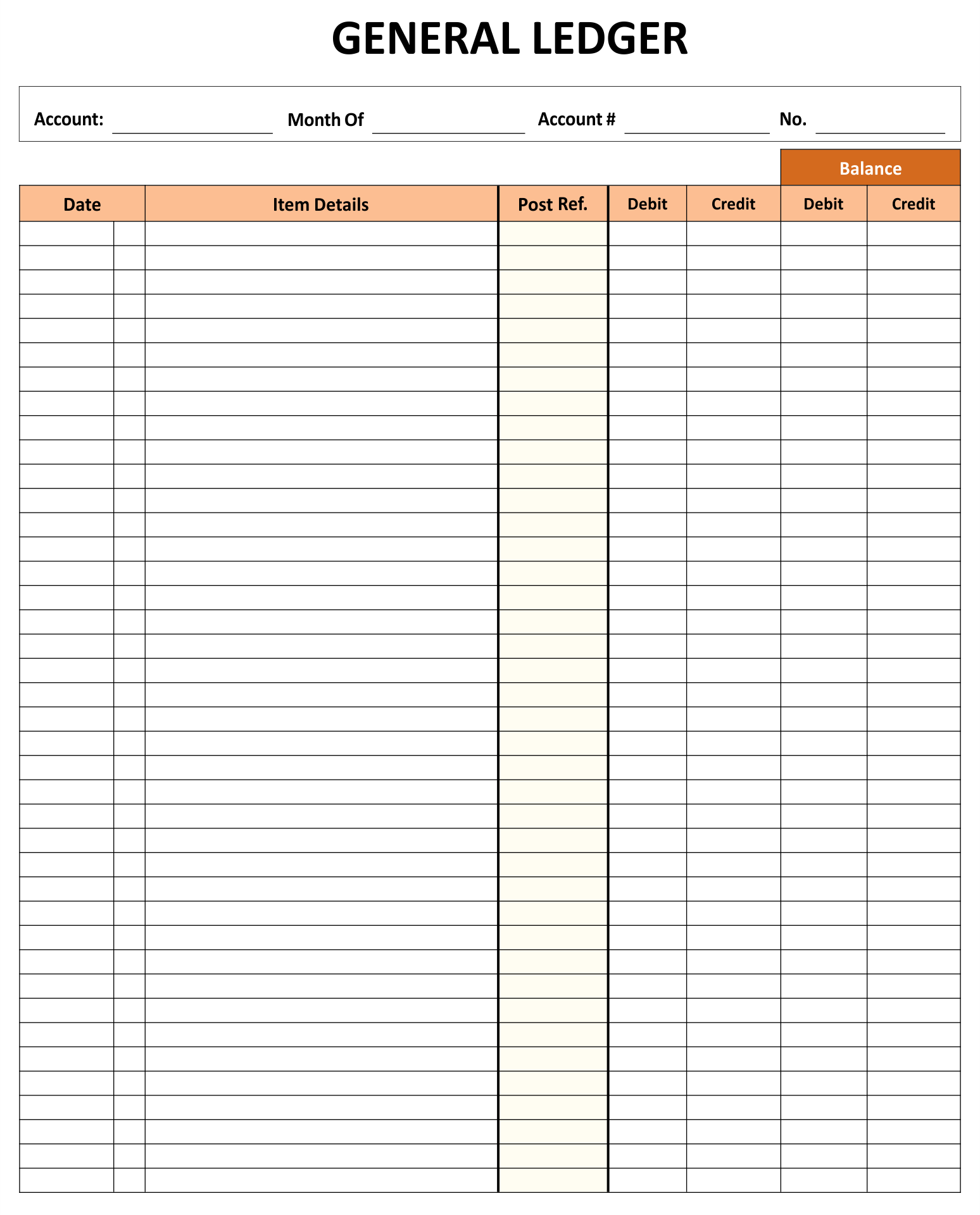 10 Best Free Printable Ledger Balance Sheet PDF For Free At Printablee