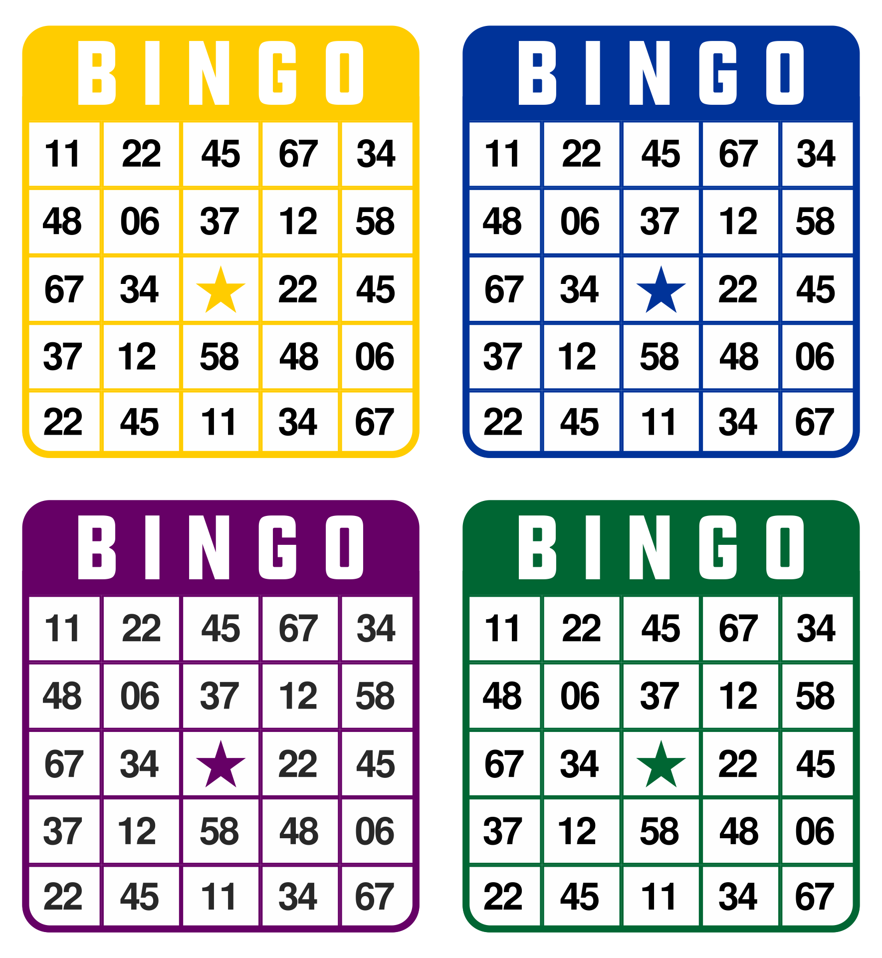 75 number bingo card generator