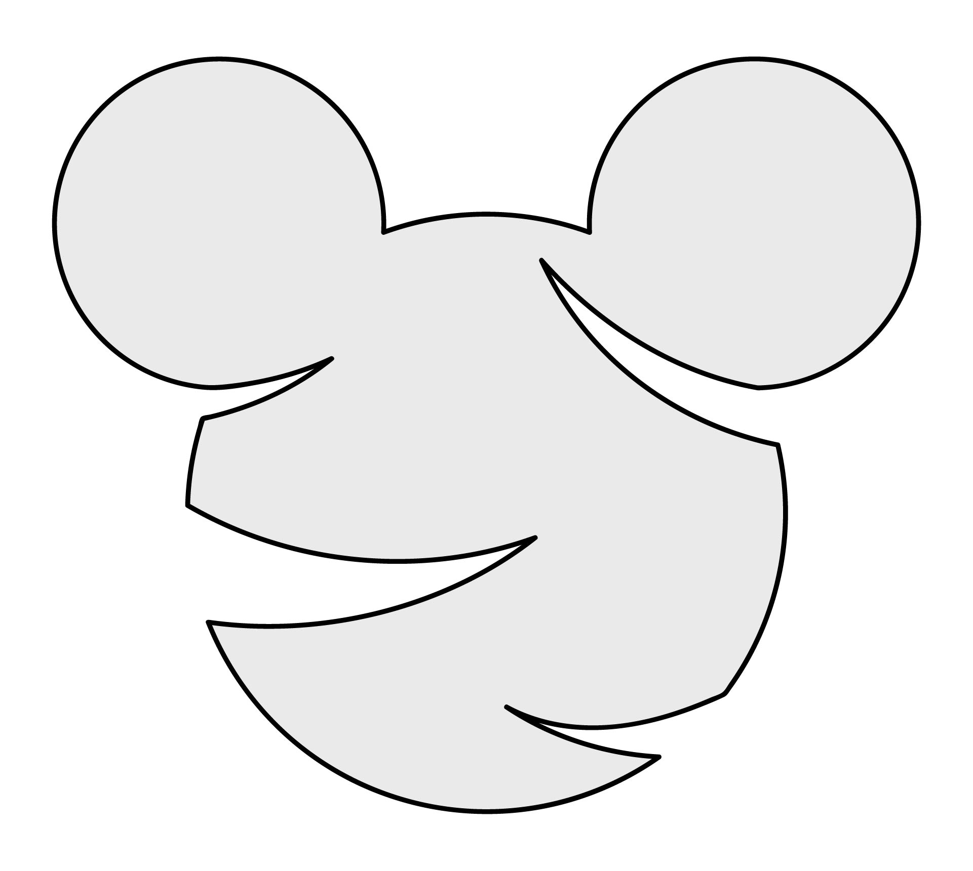 Printable Mickey Head Template