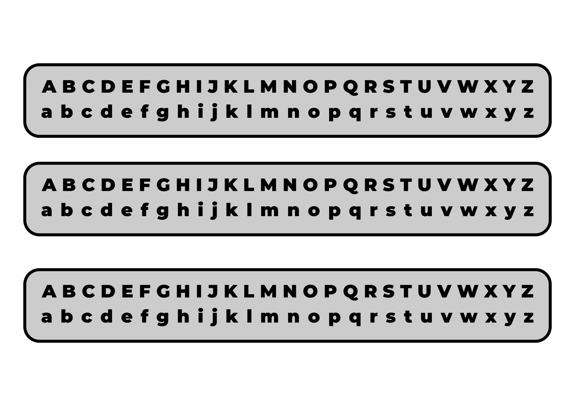 Letter & Number Strip