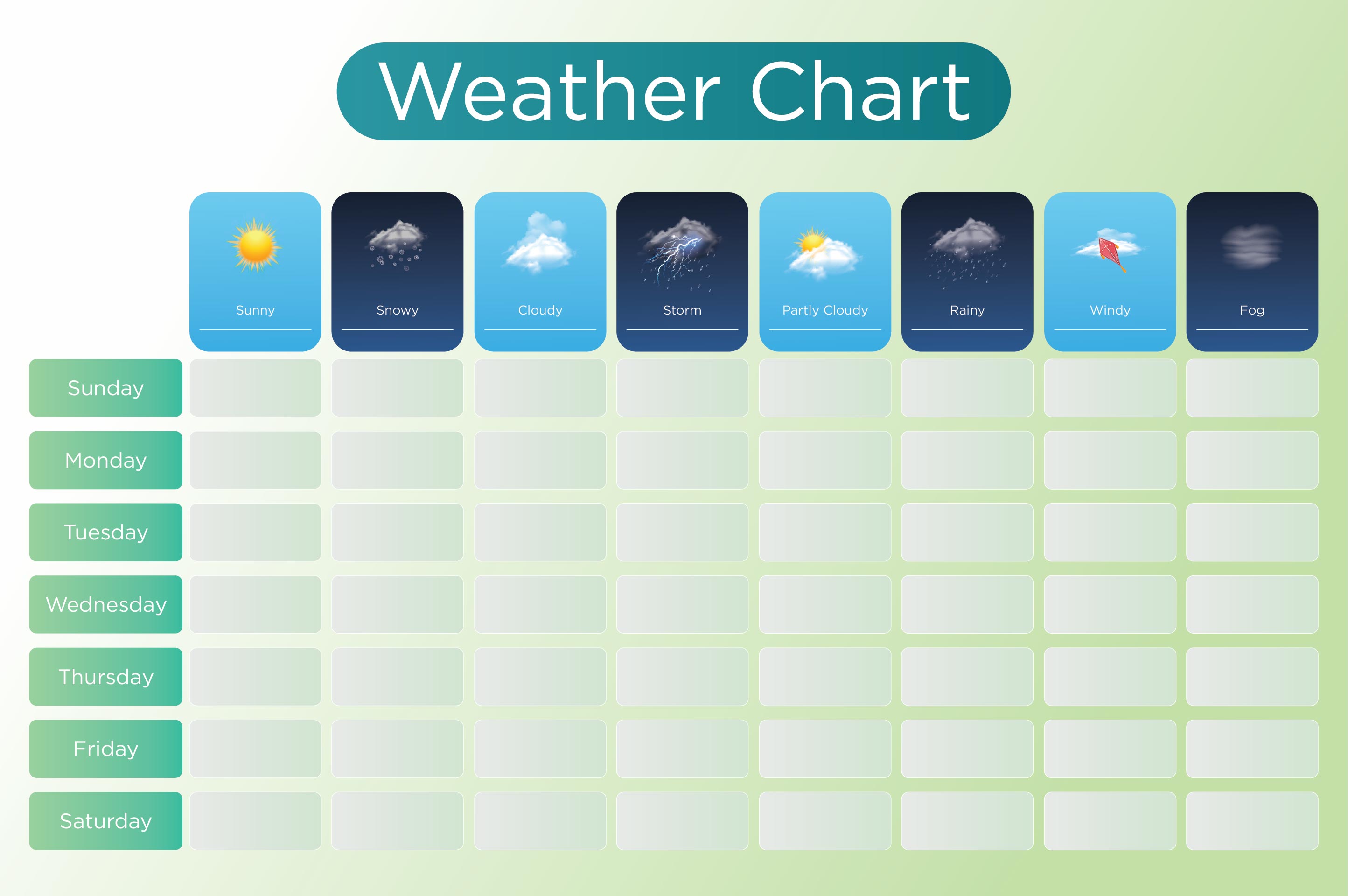 Printable Daily Weather Chart
