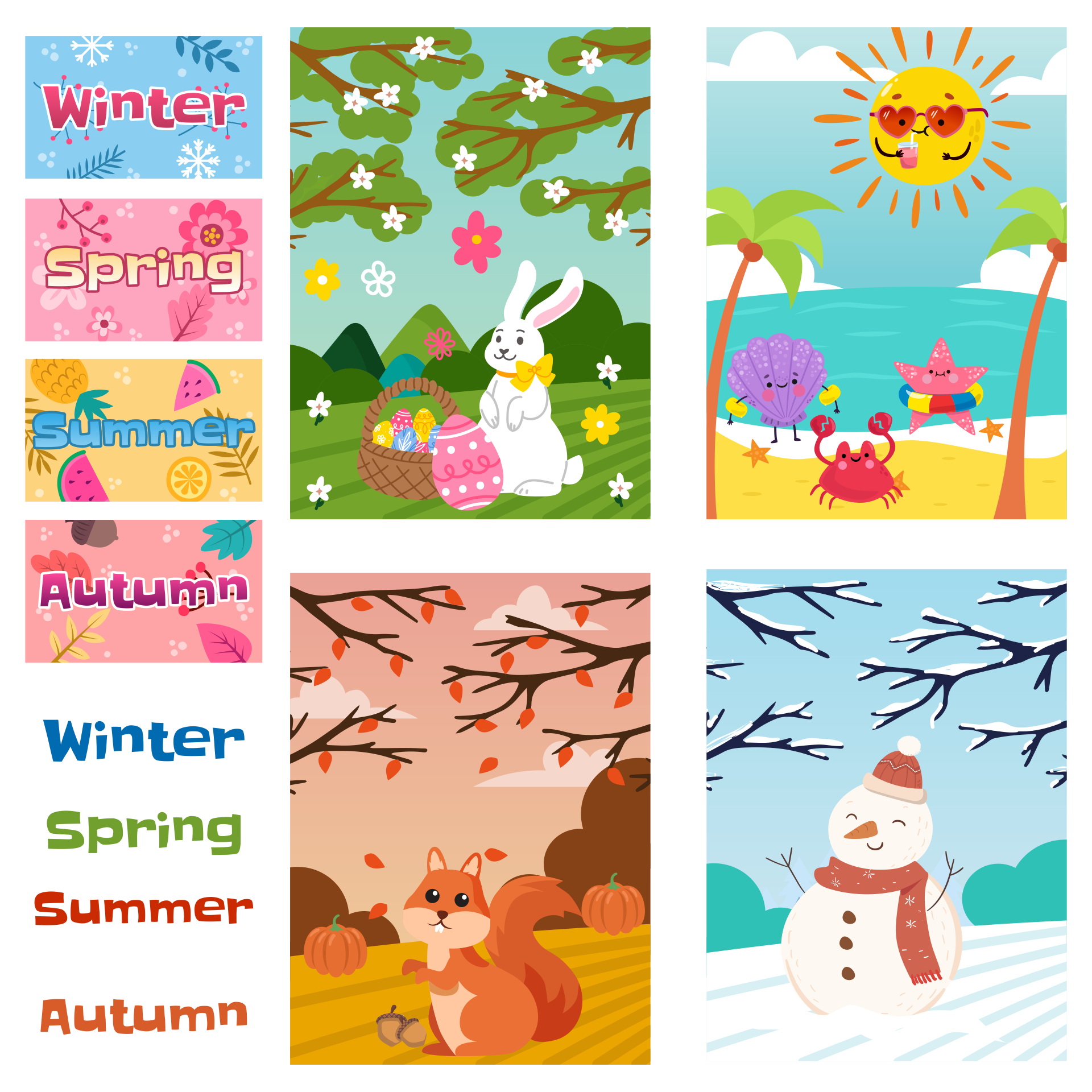 Four Seasons Preschool Printable