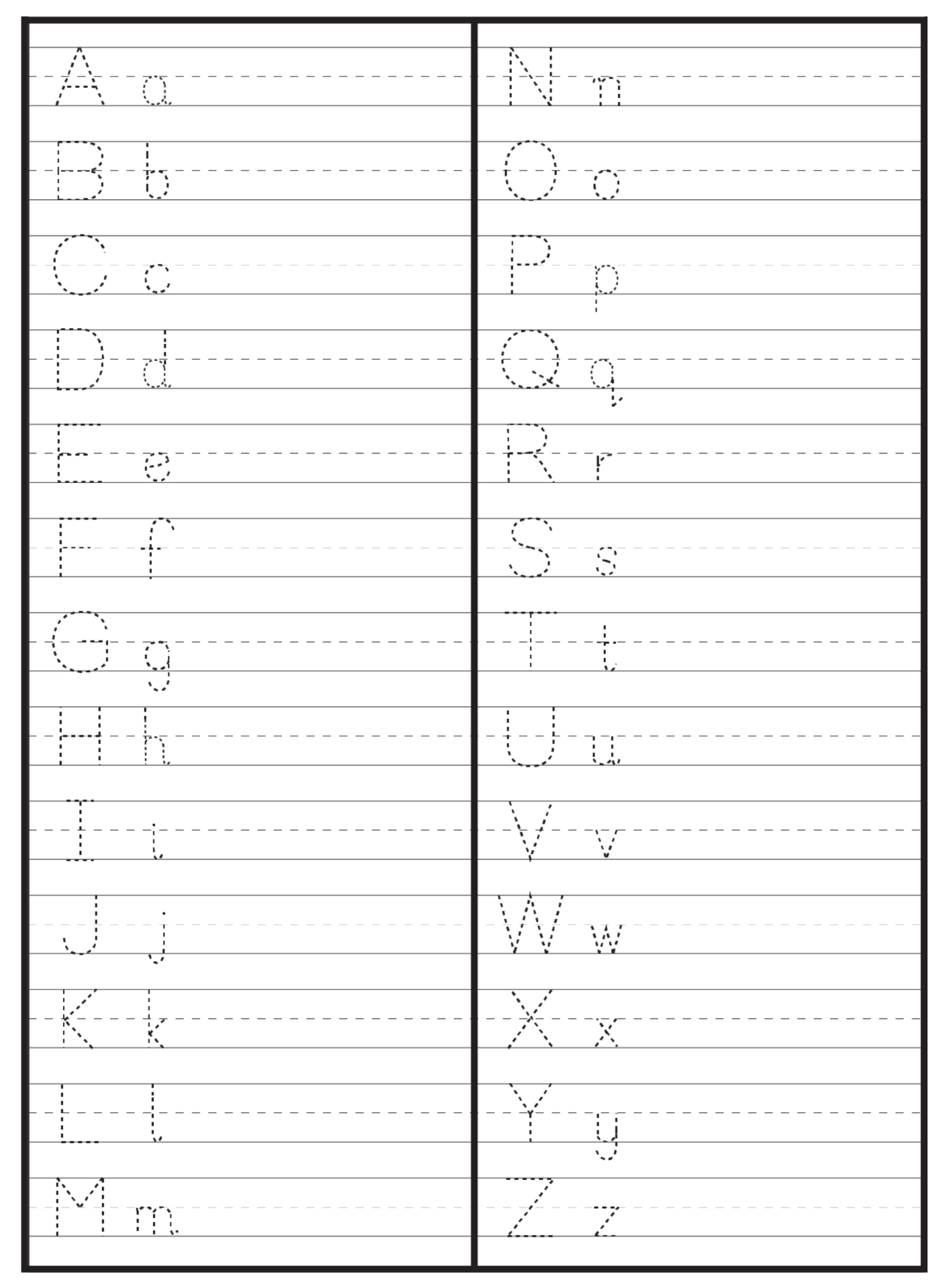 Printable Alphabet Writing Practice Worksheets Alphabet Worksheets ...