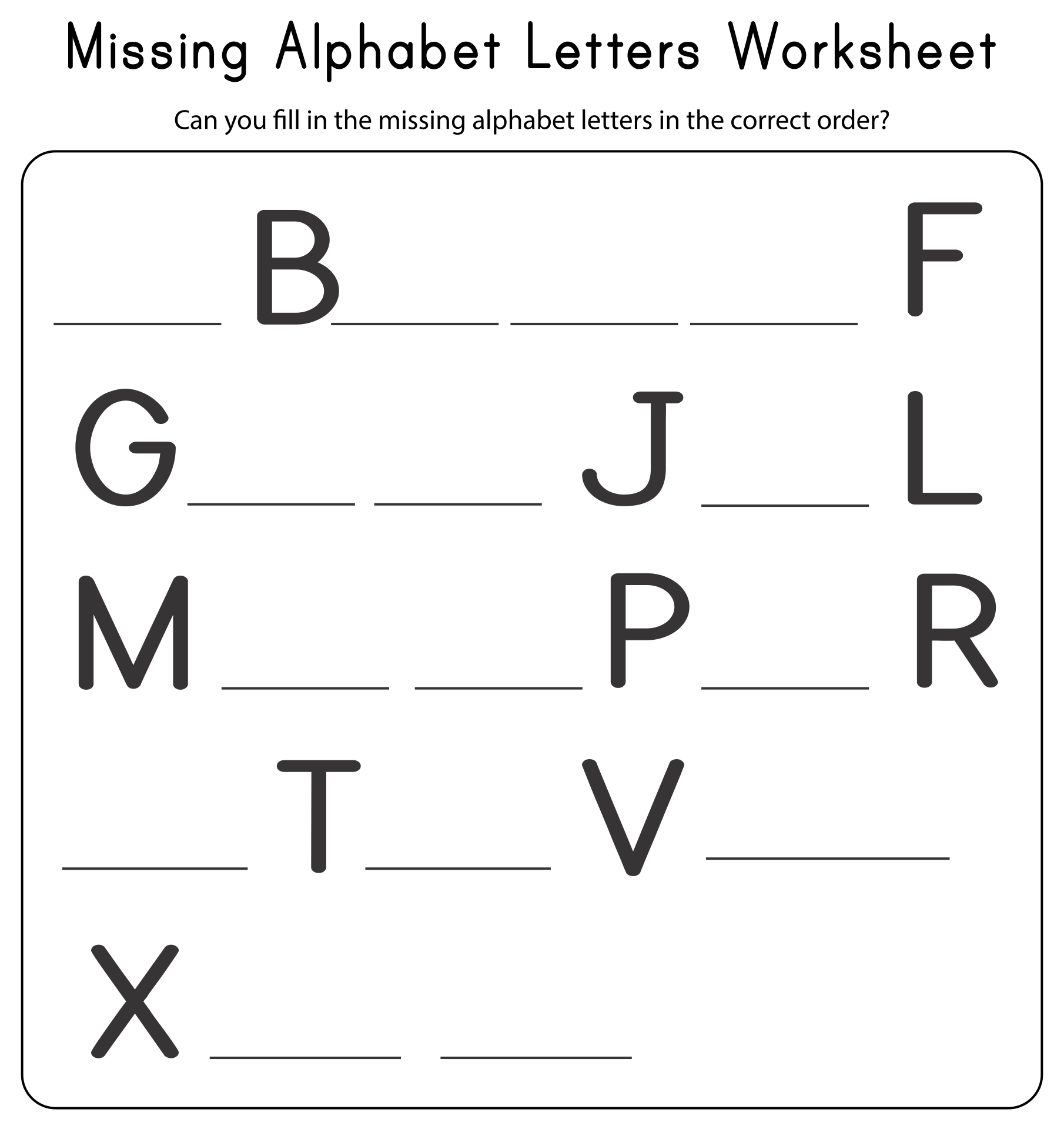Alphabet Worksheets AZ 10 Free PDF Printables Printablee