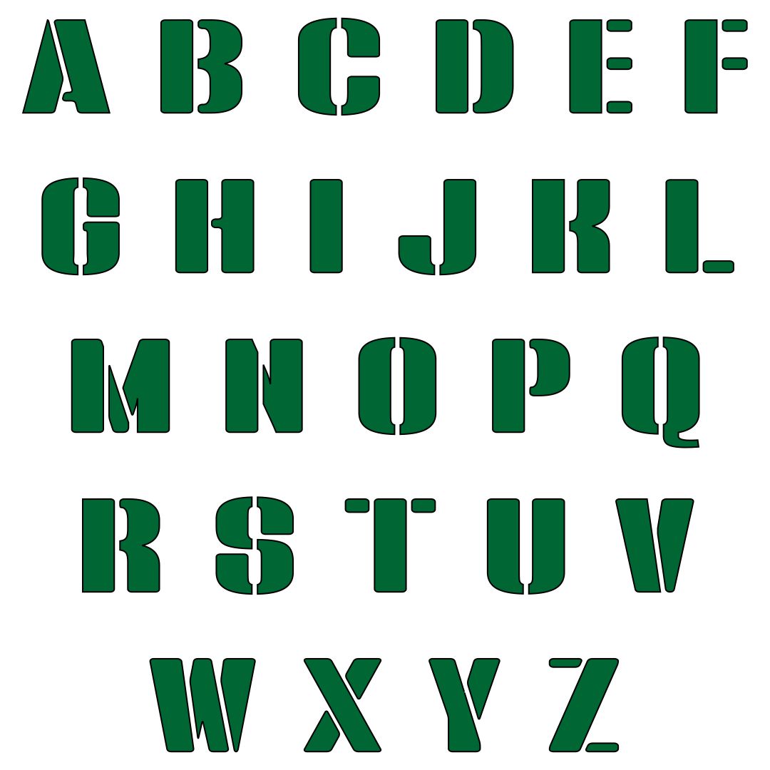Printable Alphabet Stencils Free - Customize and Print