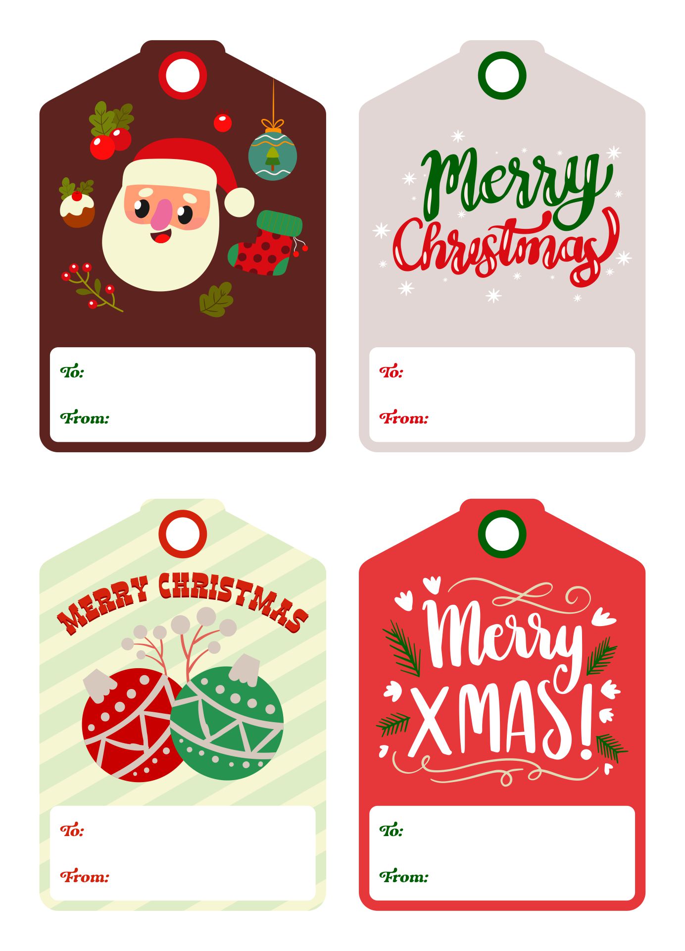 Christmas Gift Tags Personalized 10 Free PDF Printables Printablee