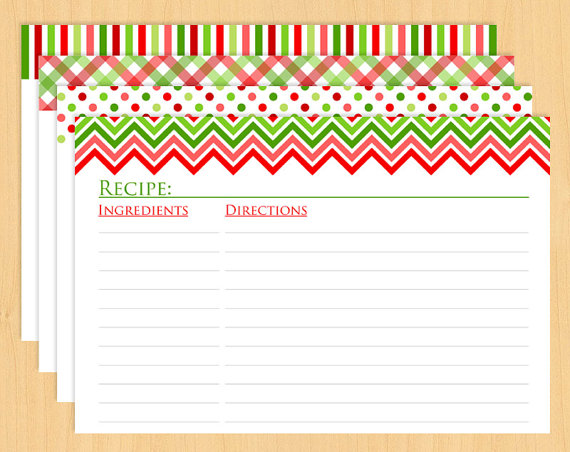 Free Printable Christmas Recipe Card Template FREE PRINTABLE TEMPLATES