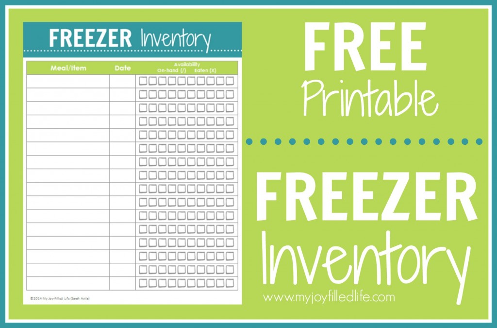 Best Images Of Printable Freezer Inventory Sheet Free Printable | My ...