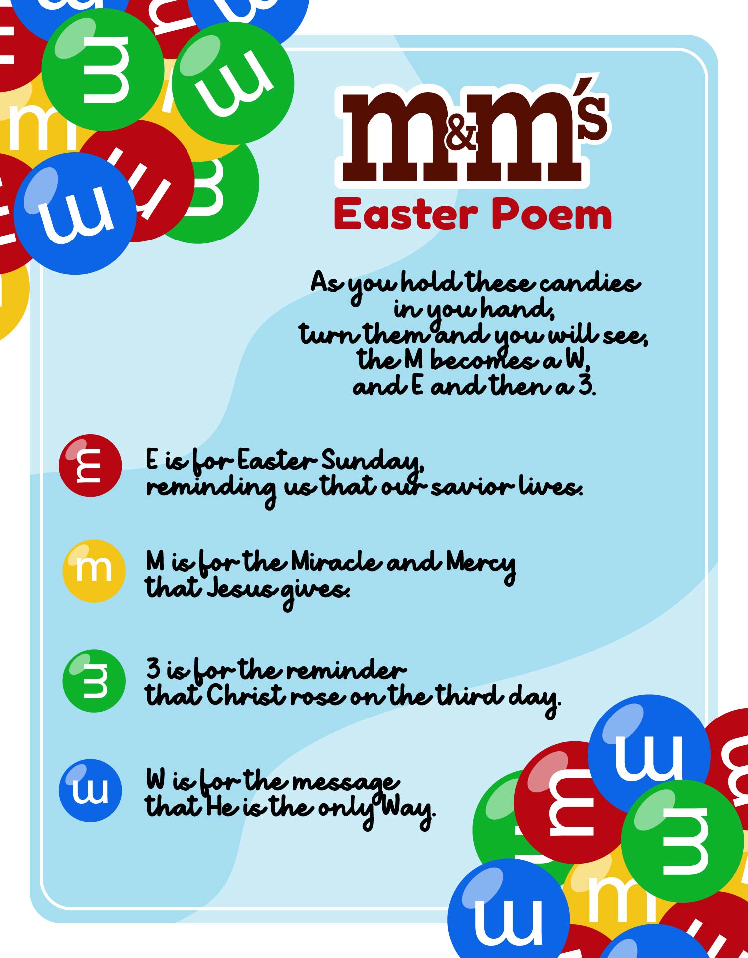 Mm Easter Poem Printable