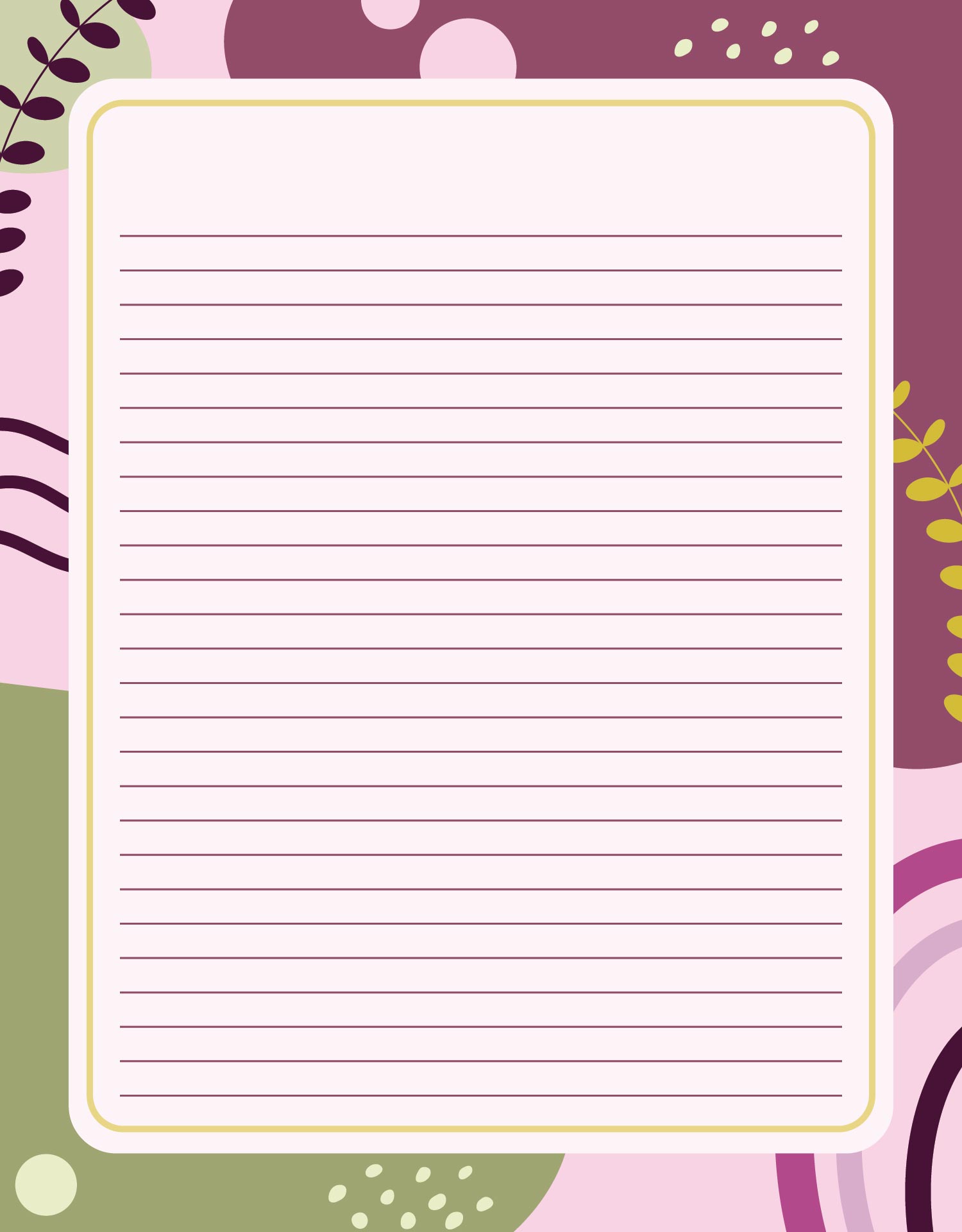 Printable Writing Paper With Lines And Border - Get What You Need For Free