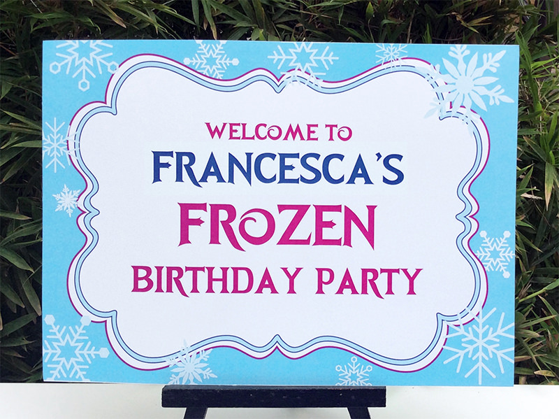 Frozen Birthday Party Signs Printables Free