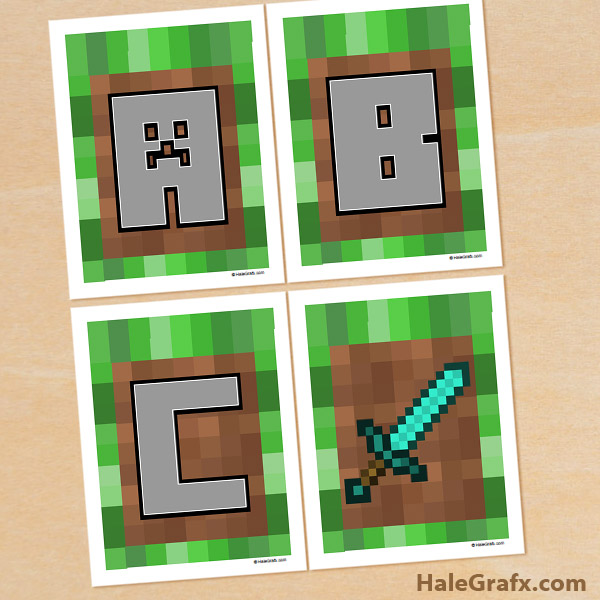 Minecraft Printable Banner Letters