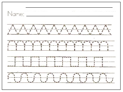 Preschool Writing Patterns Worksheets