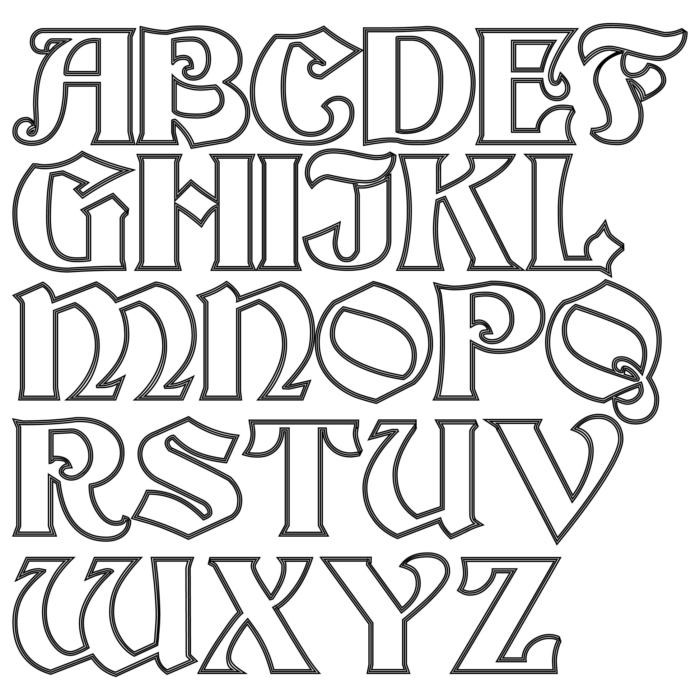 Cut Out Printable Letter Stencils