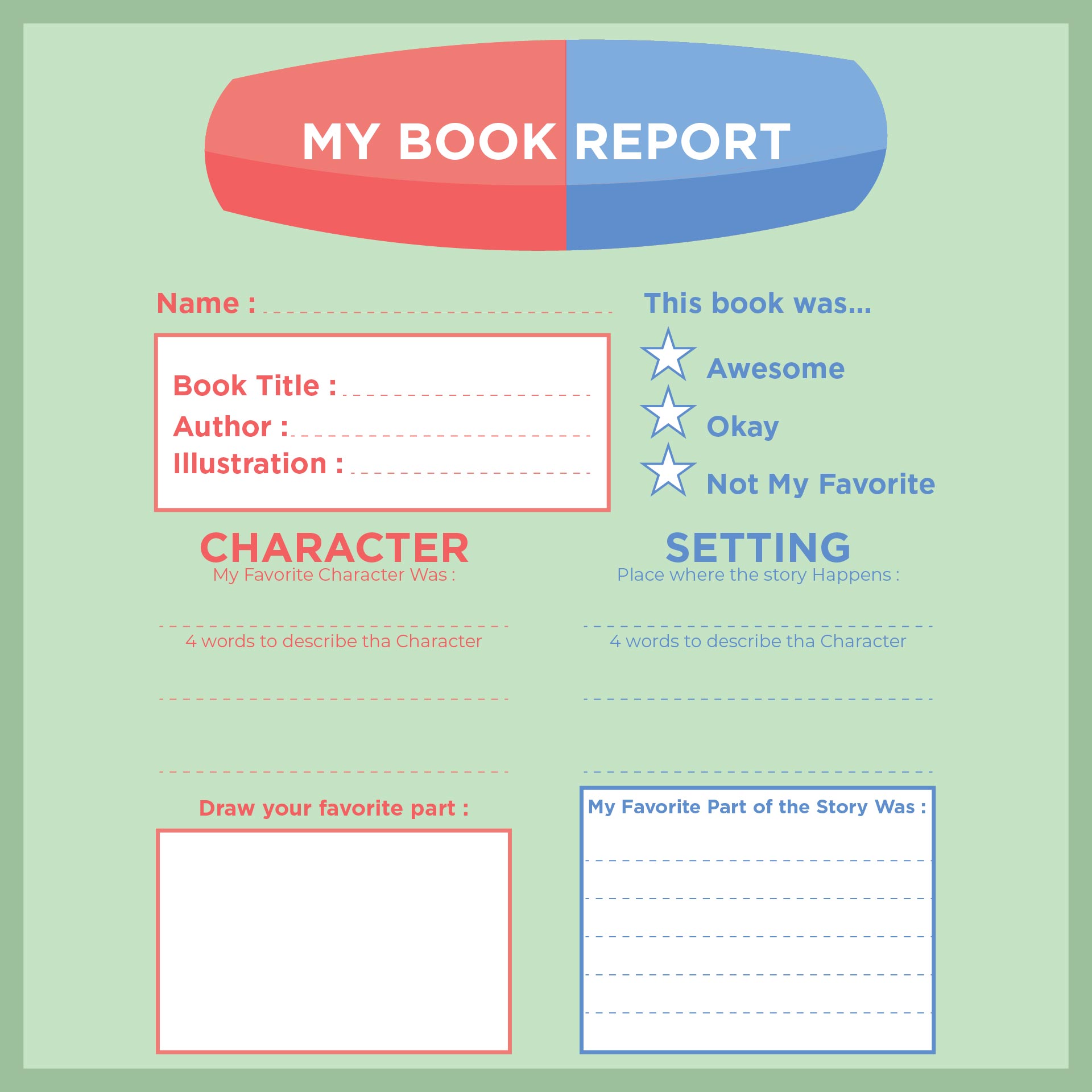 10 Best Free Printable Book Report Forms PDF For Free At Printablee