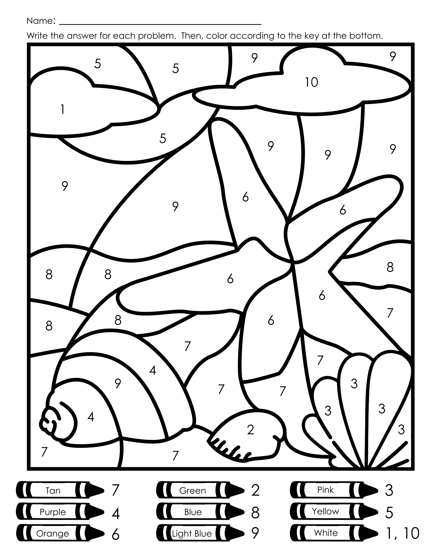 coloring pages by numbers printable