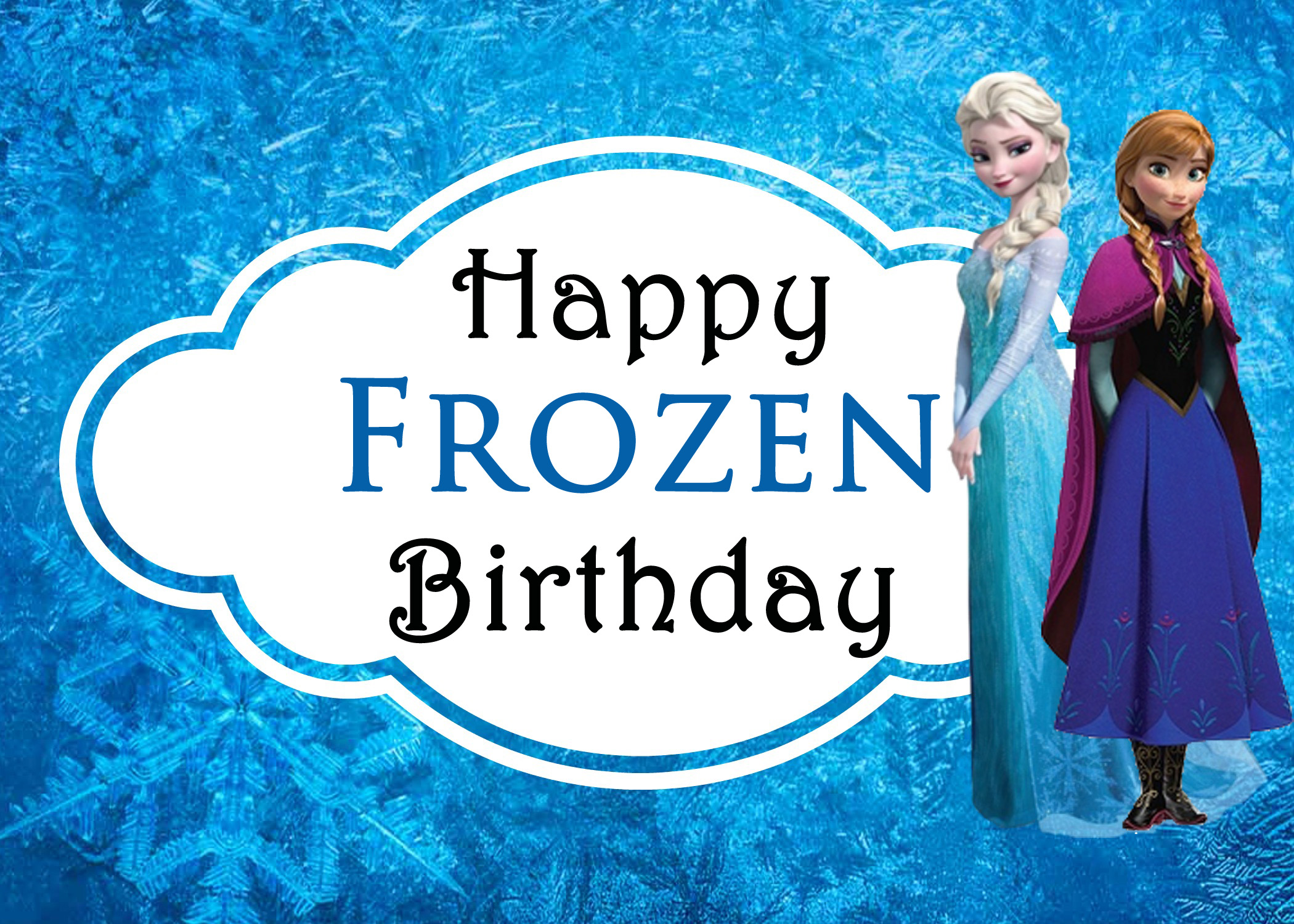 Printable Happy Birthday Cards Frozen Elsa