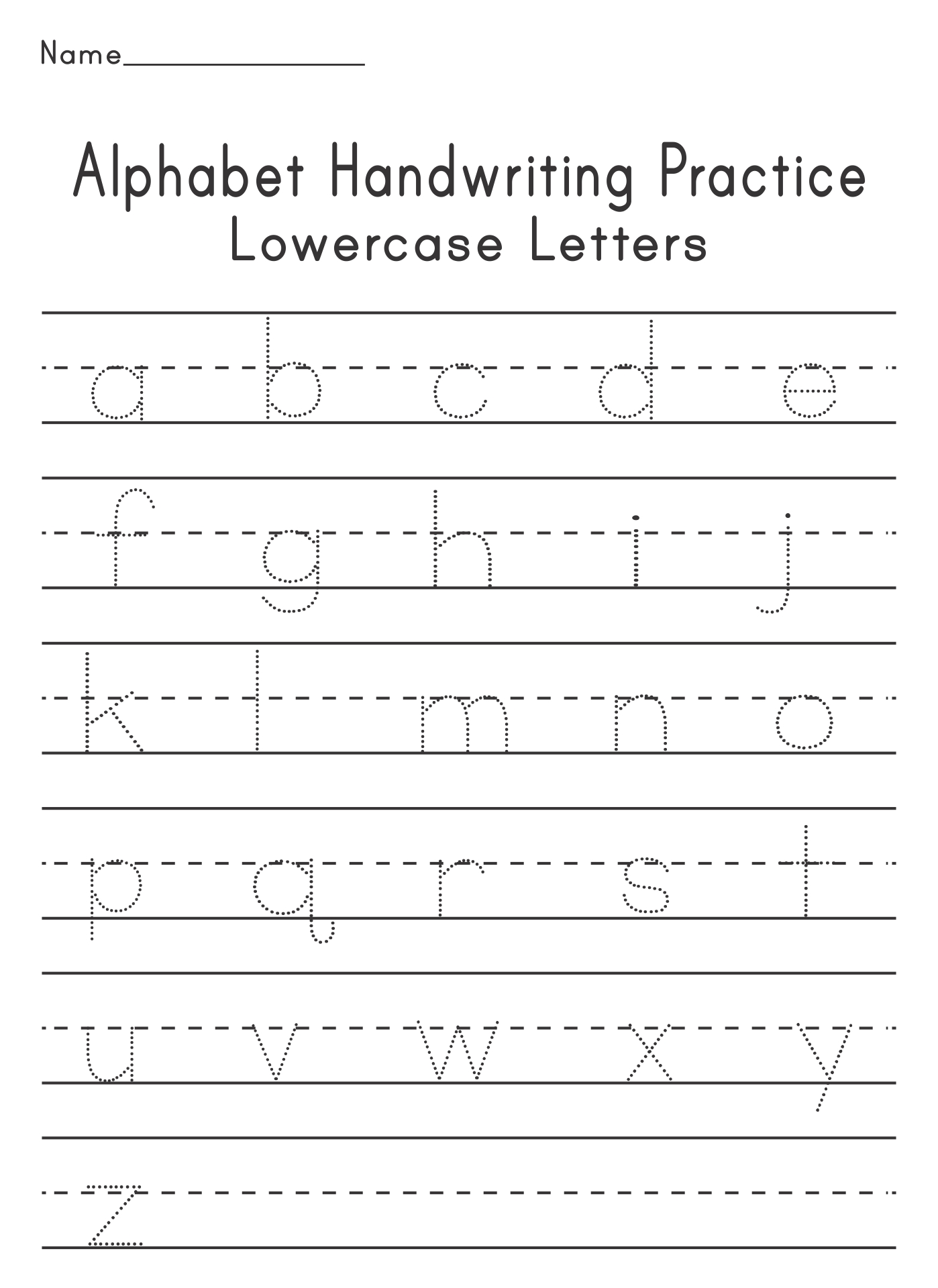 Az Handwriting Worksheet