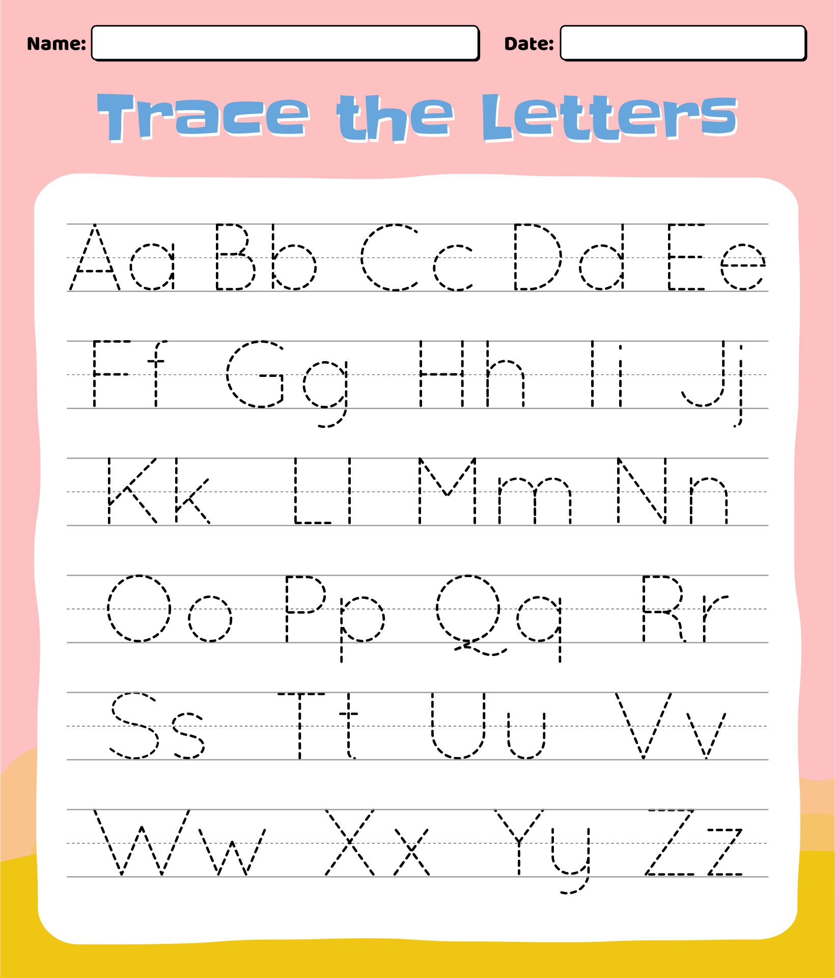 Alphabet Tracing Worksheets Uppercase Lowercase Lette Vrogue co