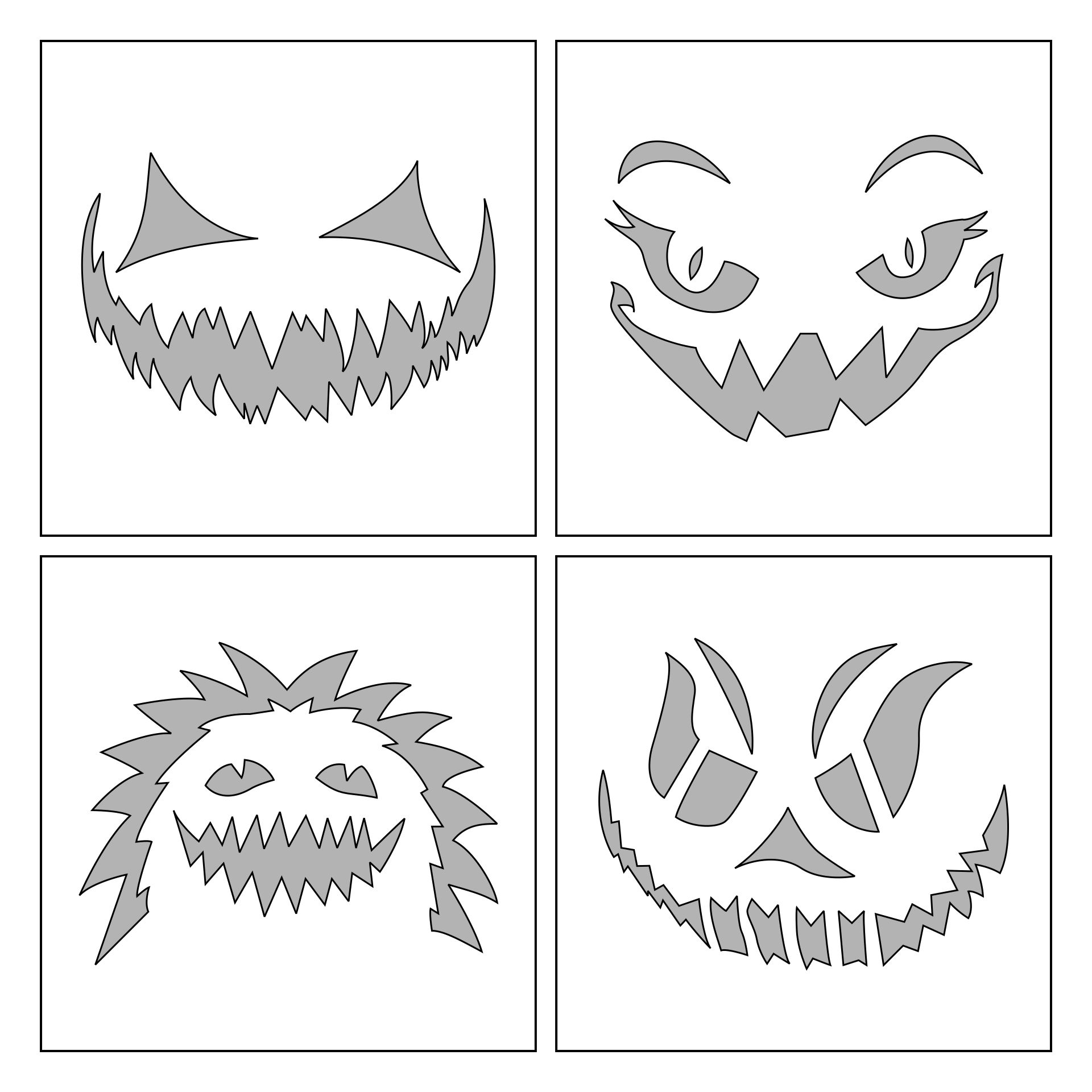 10 Best Free Printable Halloween Pumpkin Stencils - printablee.com