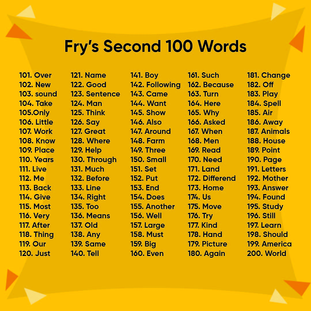 100 Words First Grade Printable