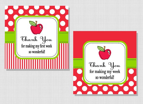 Teacher Gift Tag Template