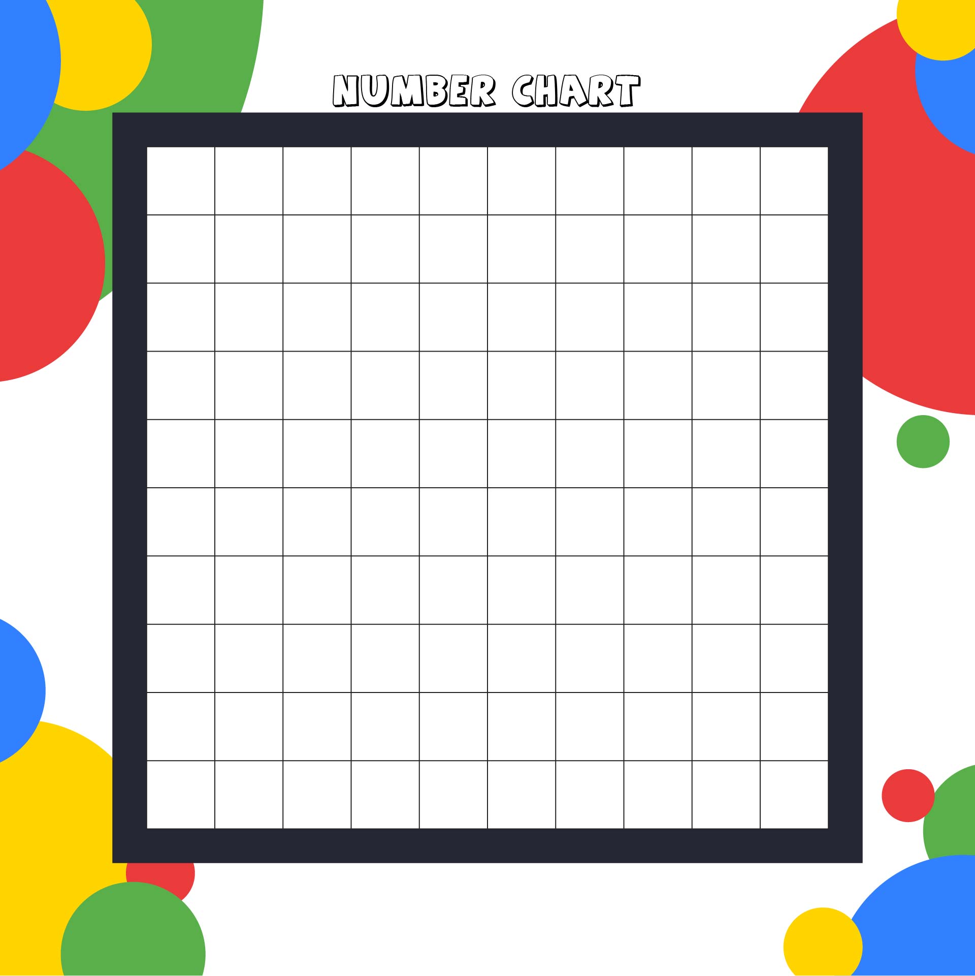 Free Blank 100 Chart Printable