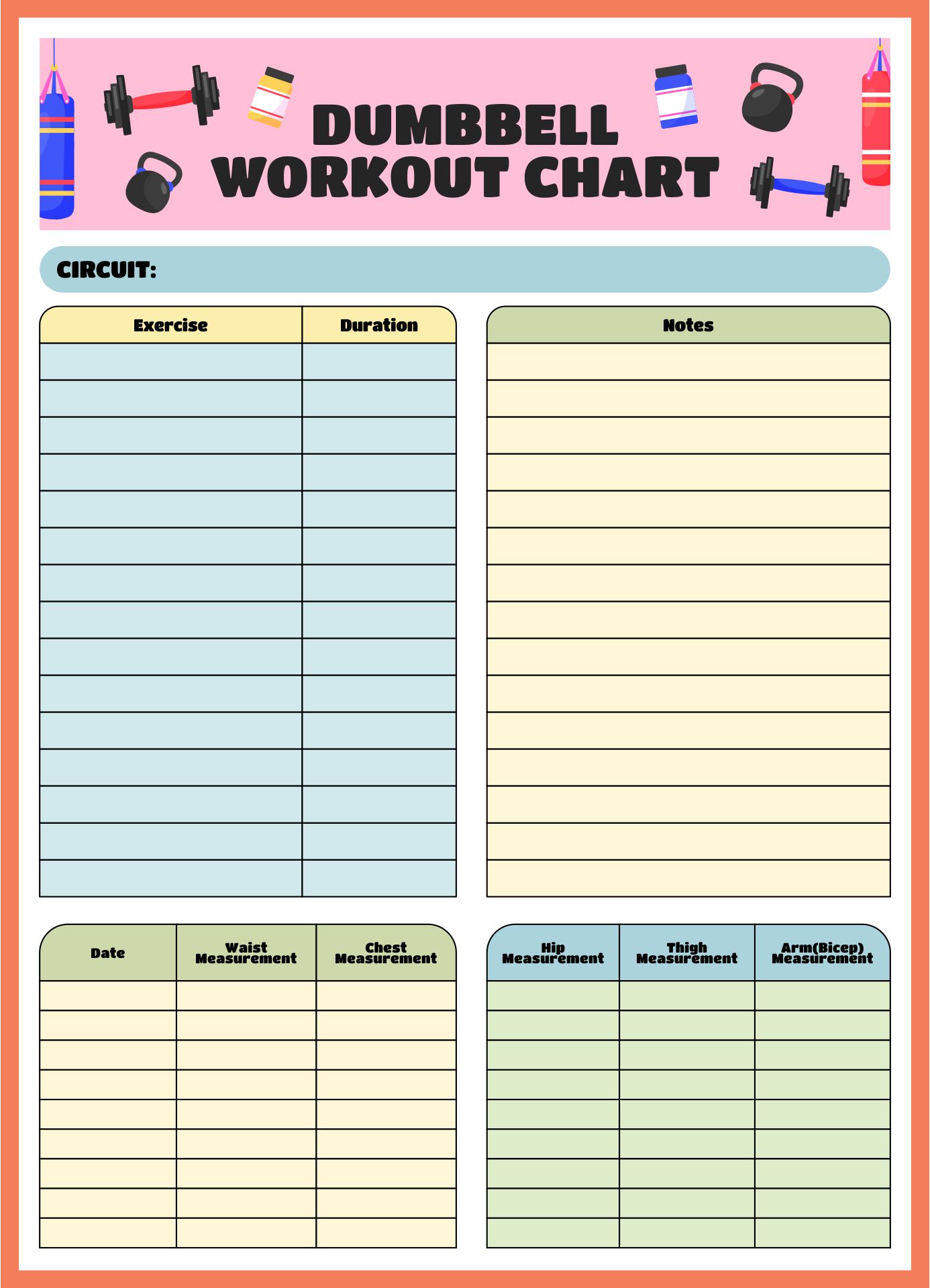 10 Best Dumbbell Exercises Chart Printable PDF For Free At Printablee