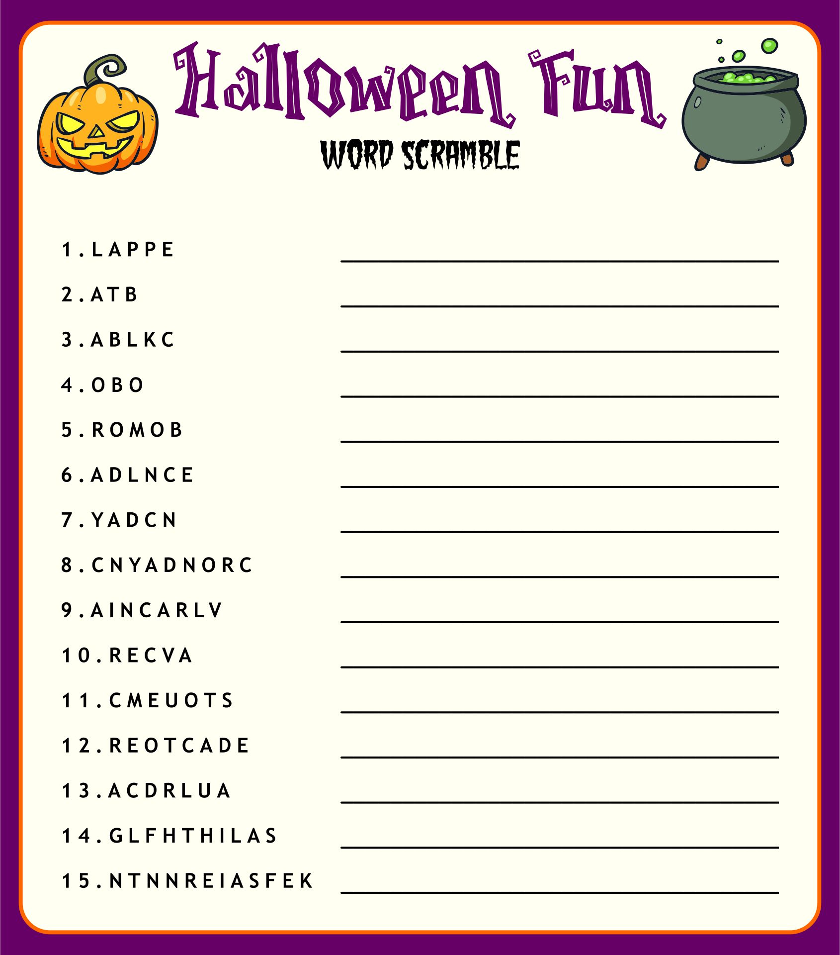 10 Best Free Fall Printables For Students - printablee.com