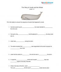 Jonah and the Whale Worksheets Free