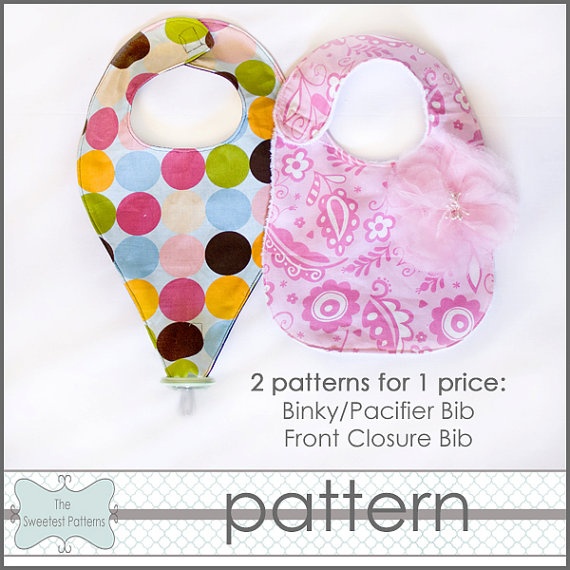 6 Best Images of Free Pattern Baby Bib With Pacifier Template Printable ...