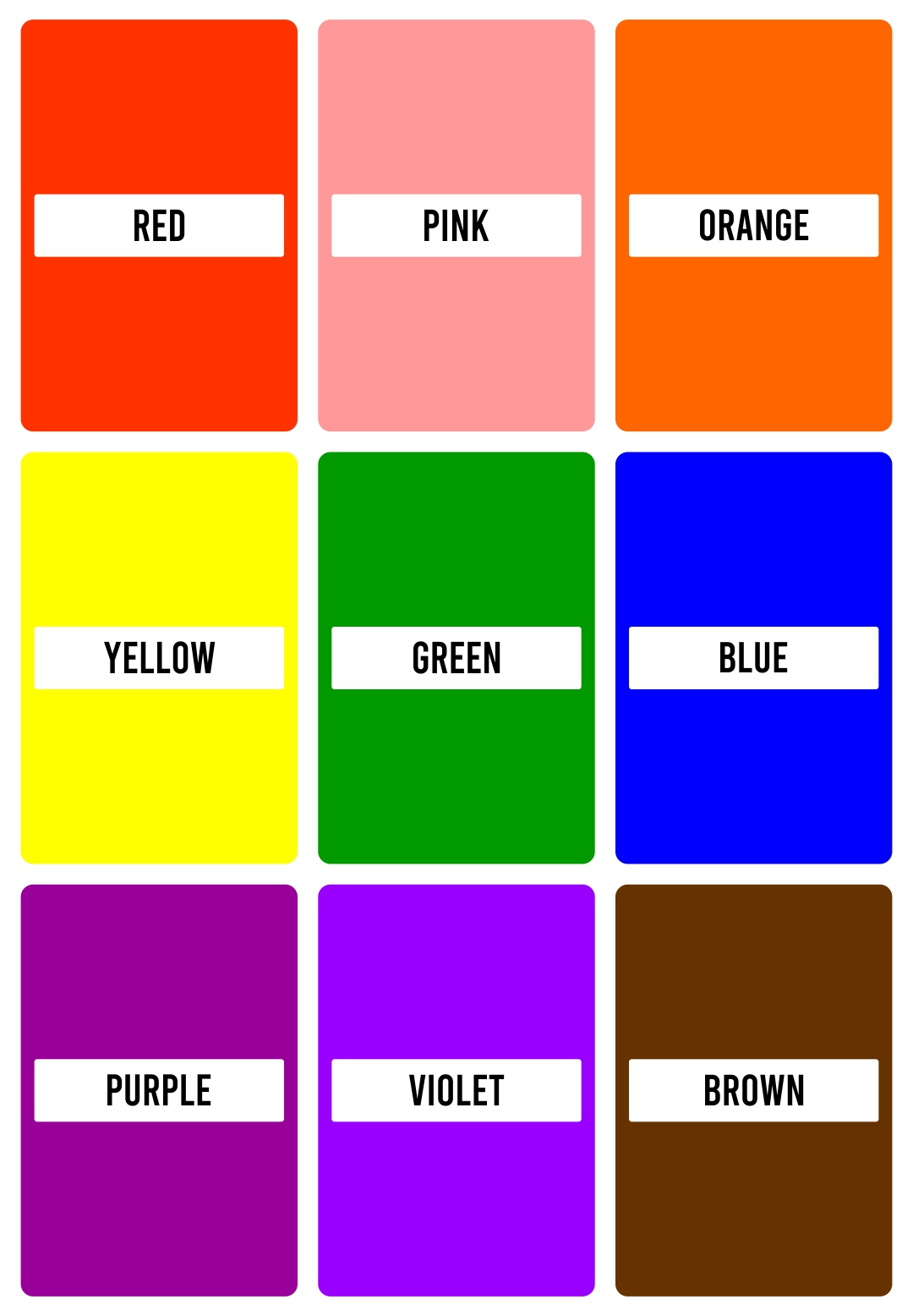 10 Best Printable Primary Colors Preschool Printablee