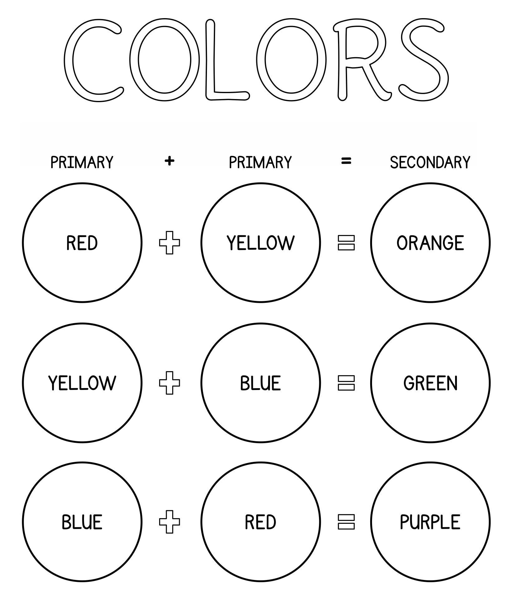 Primary Colors Preschool 10 Free PDF Printables Printablee