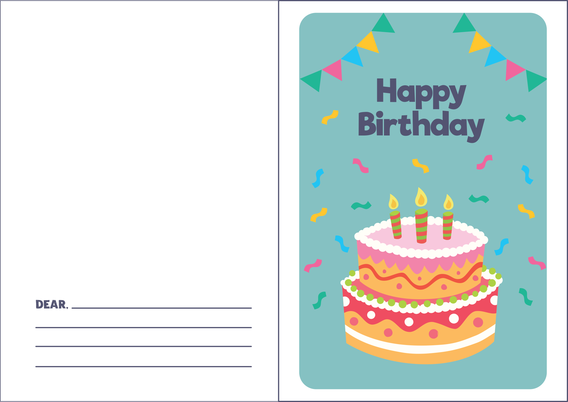 Printable Birthday Cards To Color