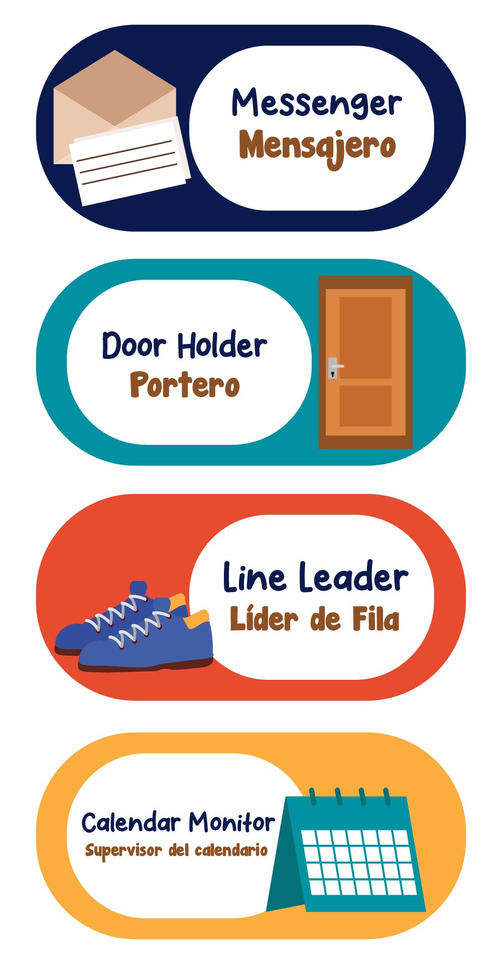 Printable Classroom Labels Spanish