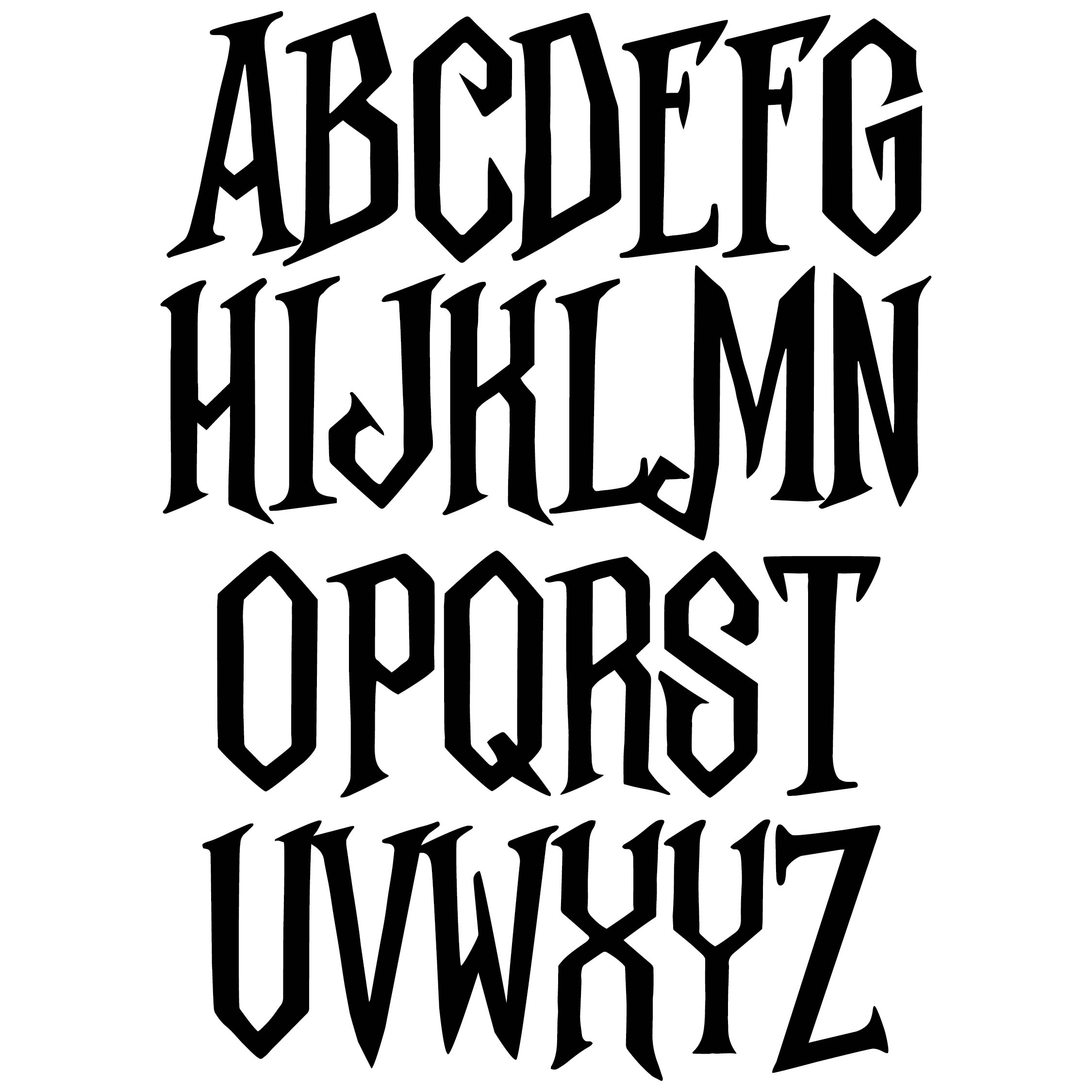 Scary Alphabet Letters Templates