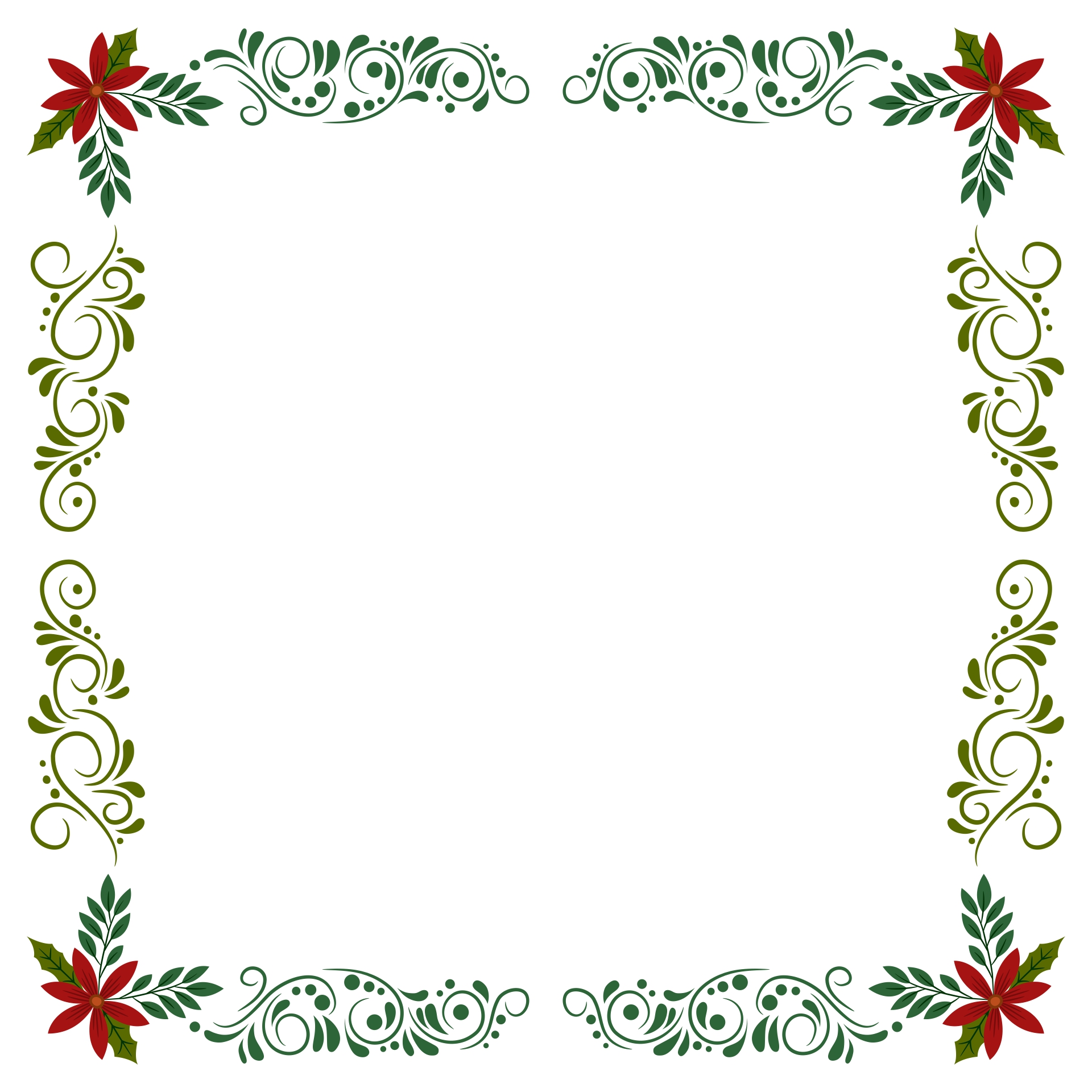 Christmas Borders Holly - 15 Free PDF Printables | Printablee
