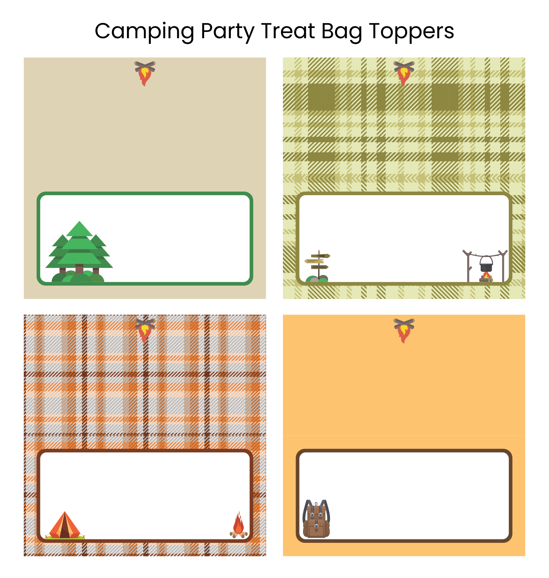 Camping Party Printables  Printable