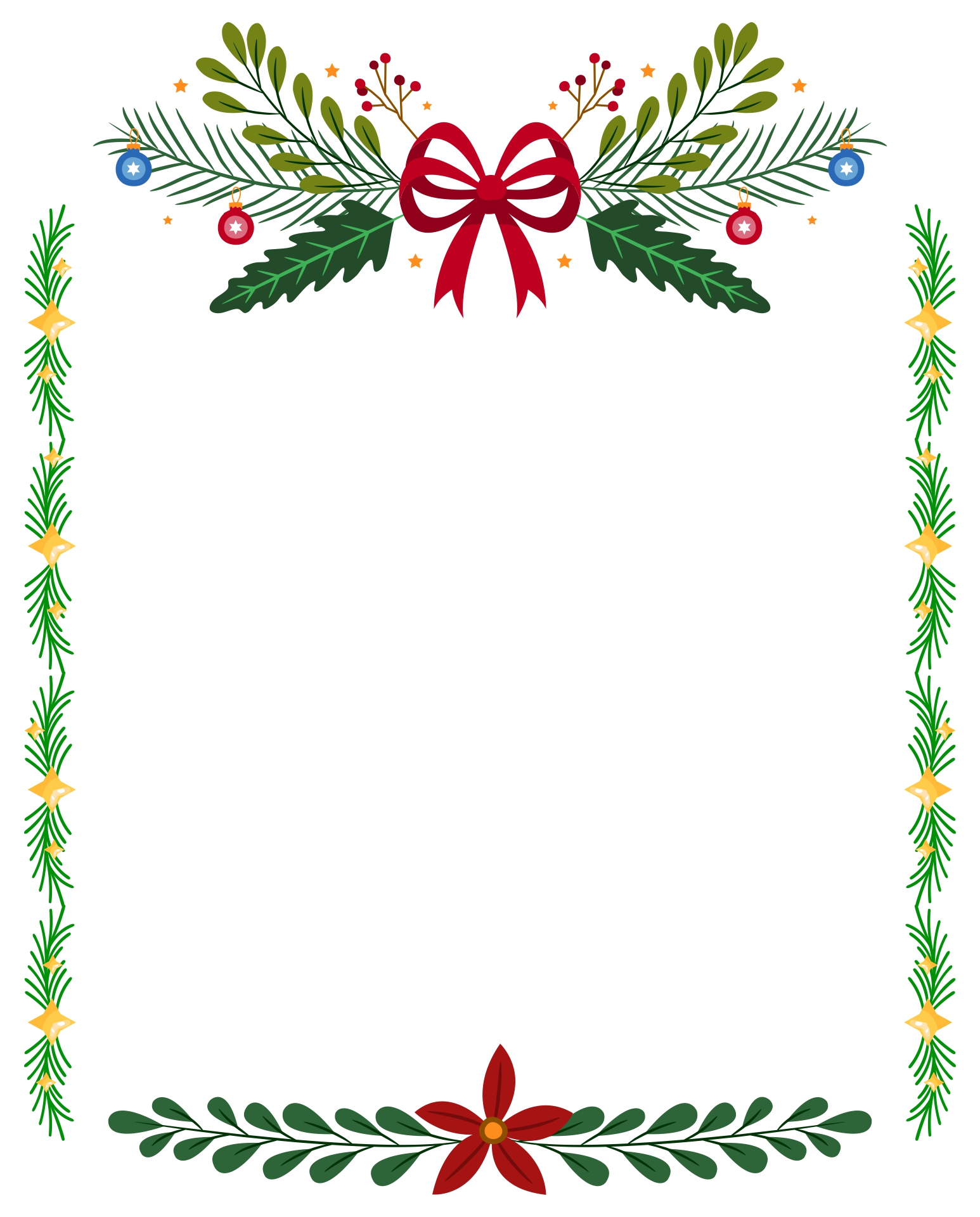 Free Printable Christmas Borders For Invitations