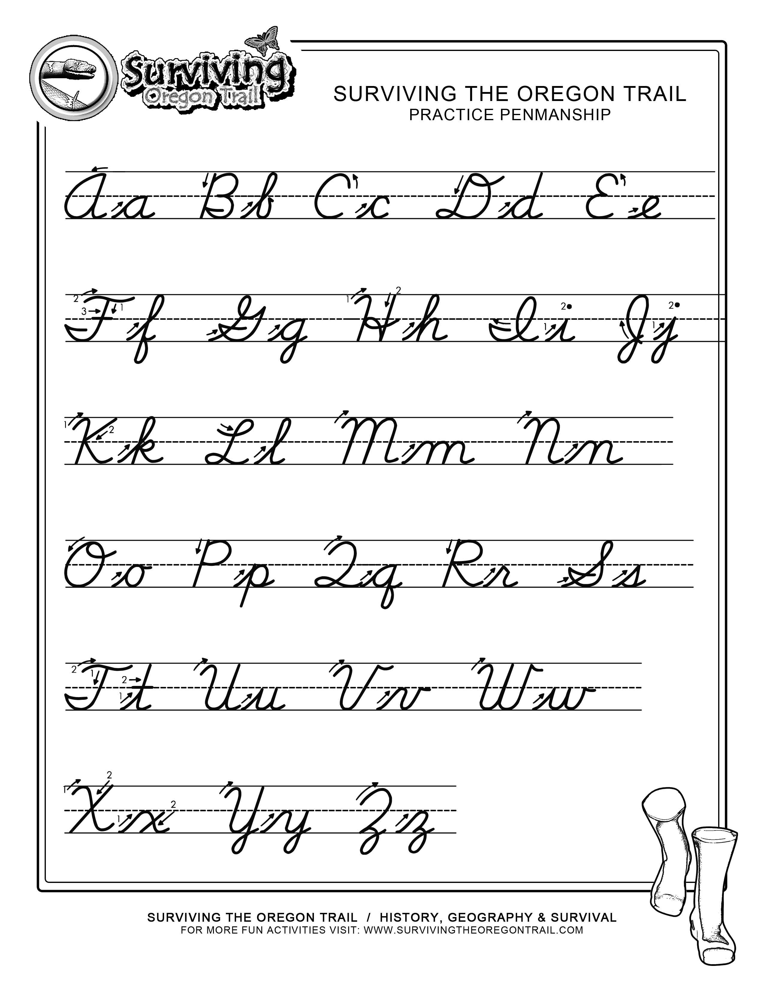 Cursive Writing Worksheet Printables