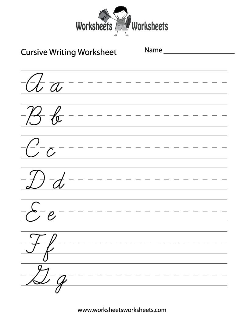 Cursive Writing Worksheets