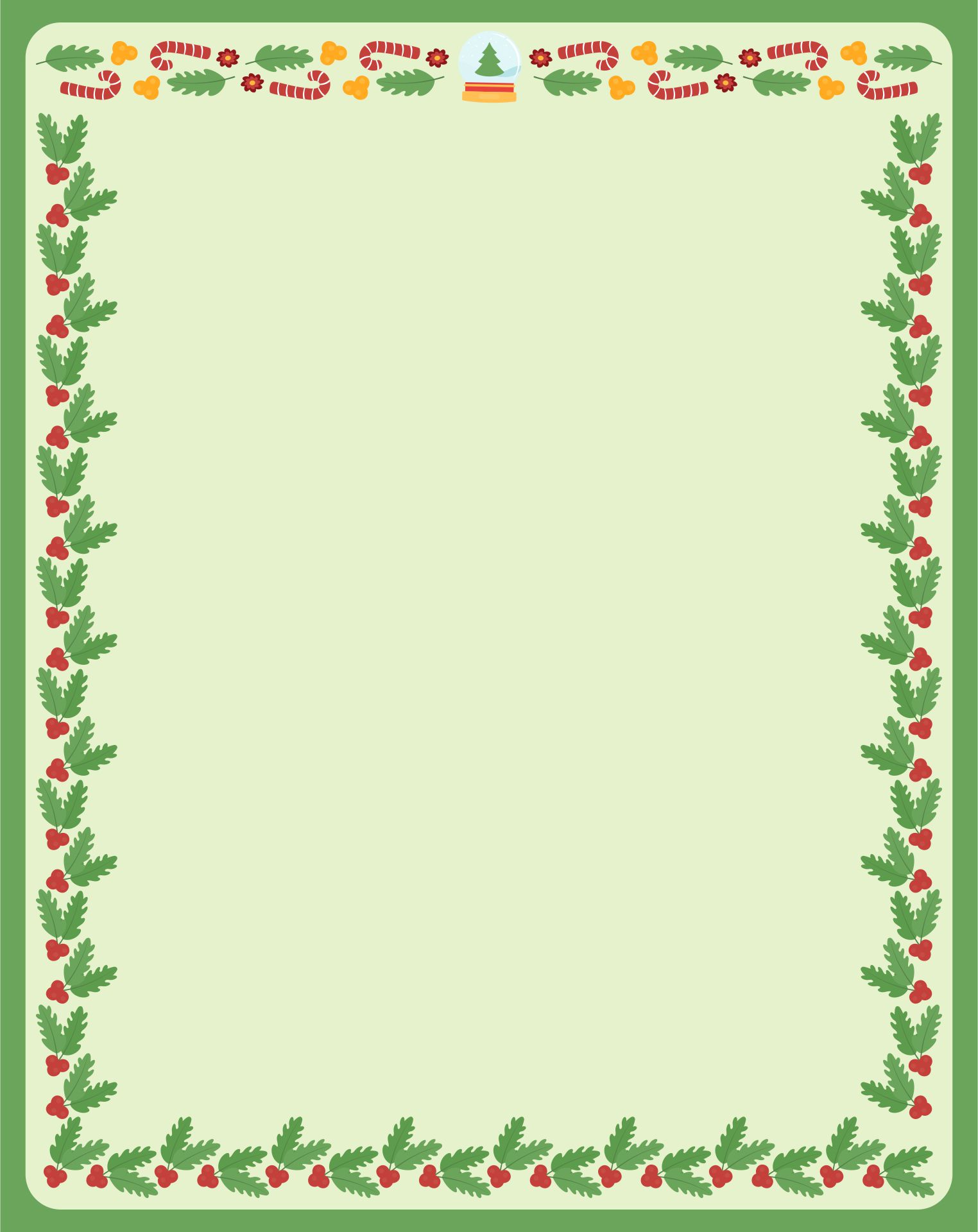 Printable Christmas Border Design