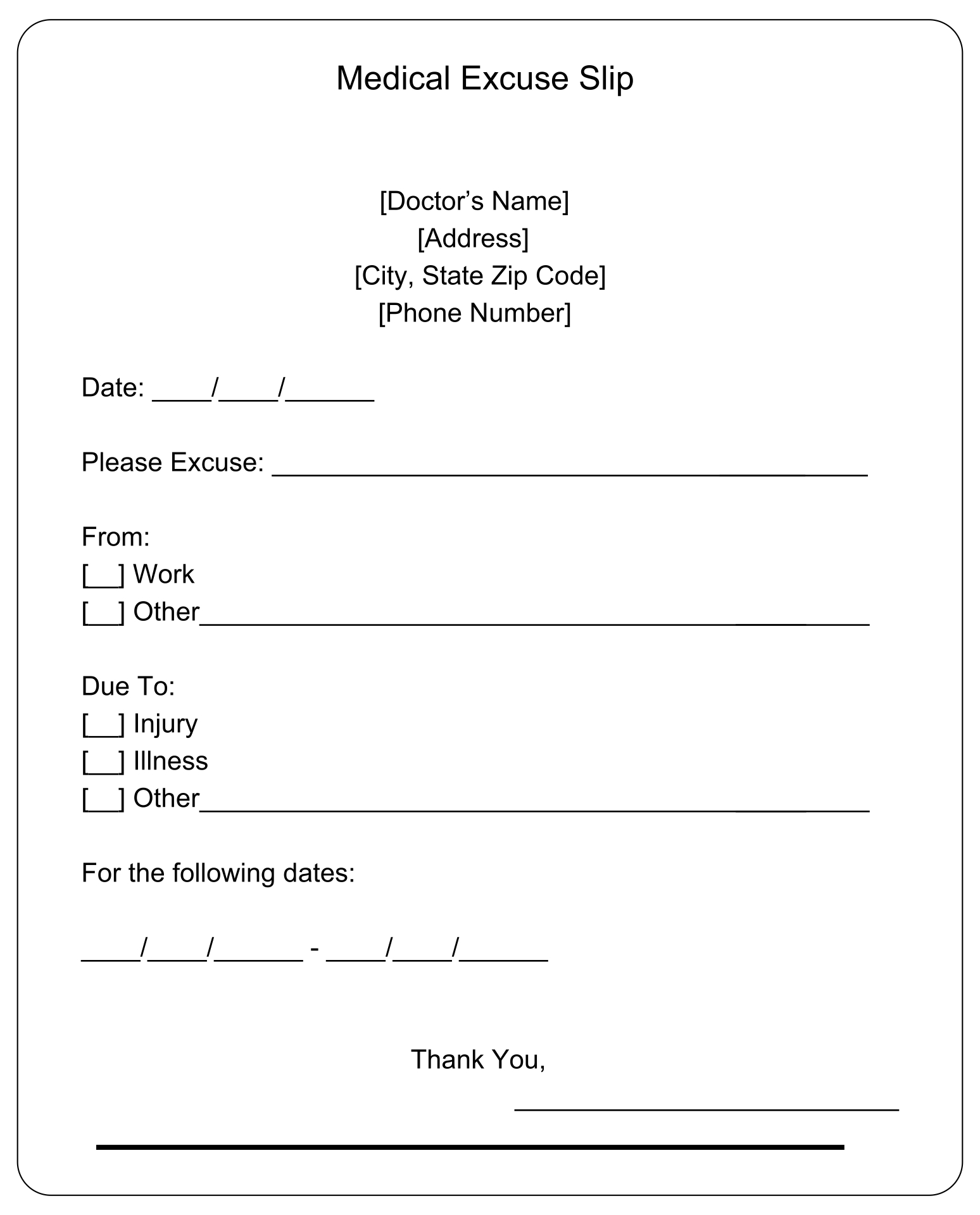 25 Free Doctor Note Excuse Templates Templatelab Medical Doctor Note 