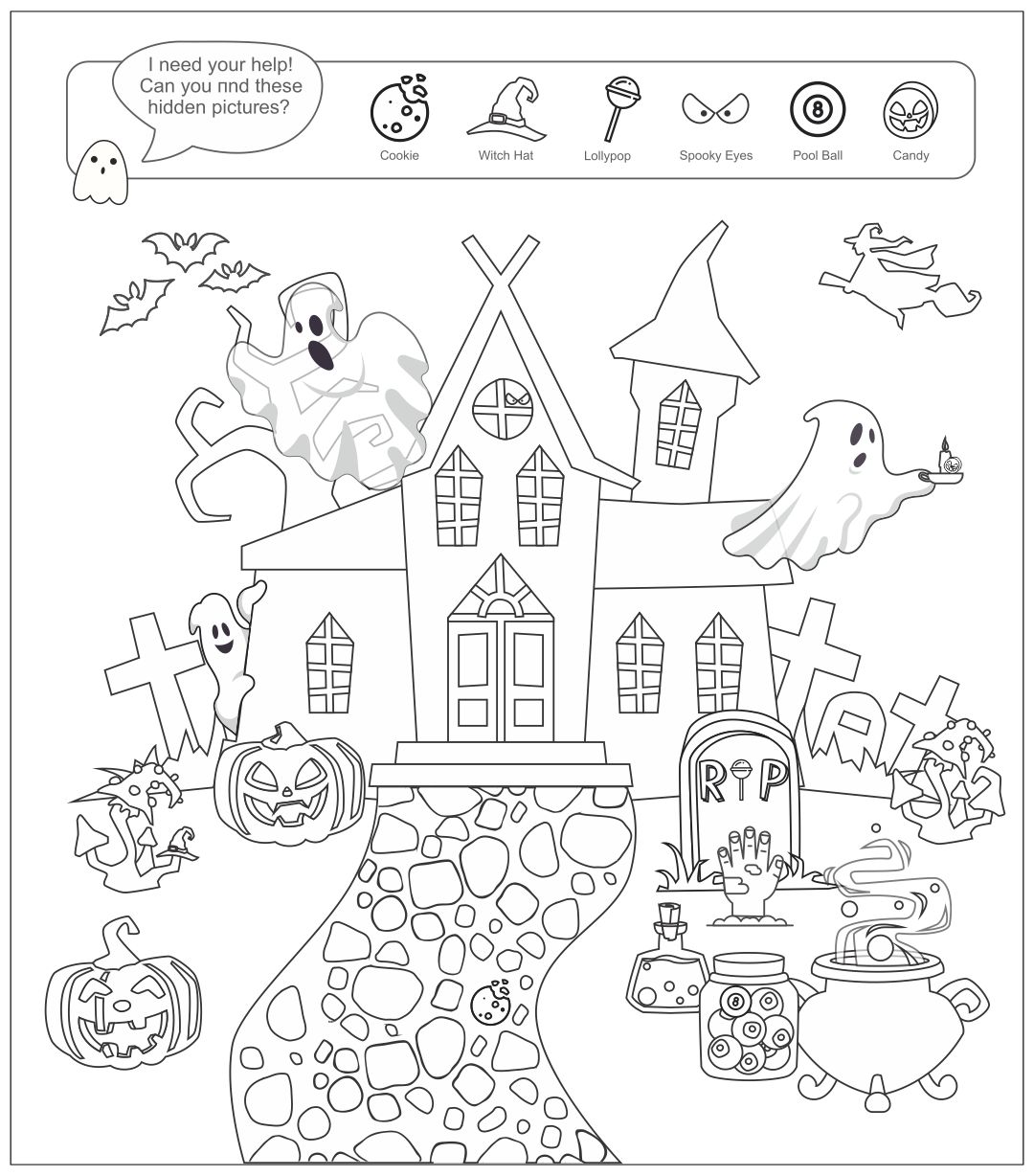 Halloween Hidden Picture 15 Free PDF Printables Printablee